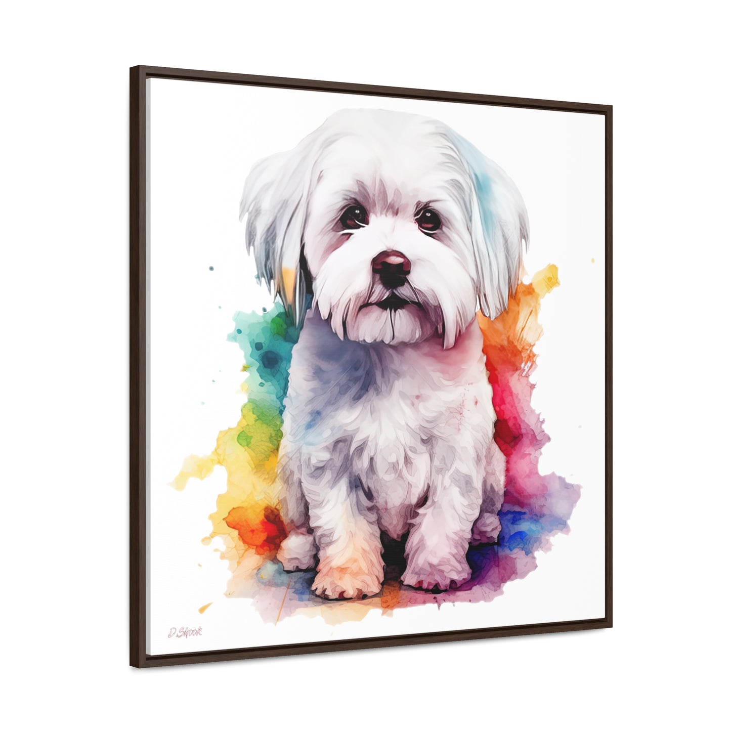 Maltese Dog 3 Gallery Canvas Wraps, Square Frame