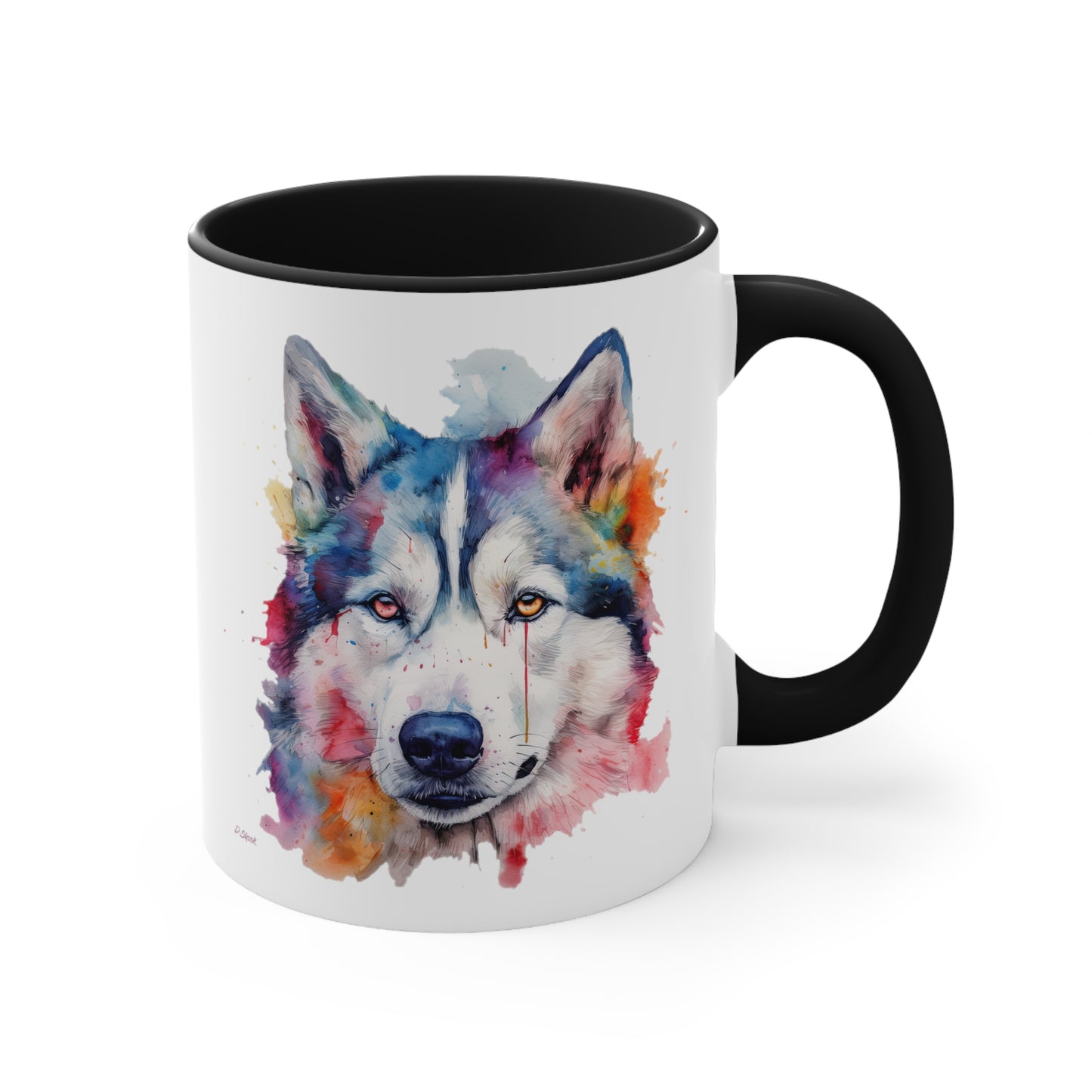 Siberian Husky 2 Accent Mugs