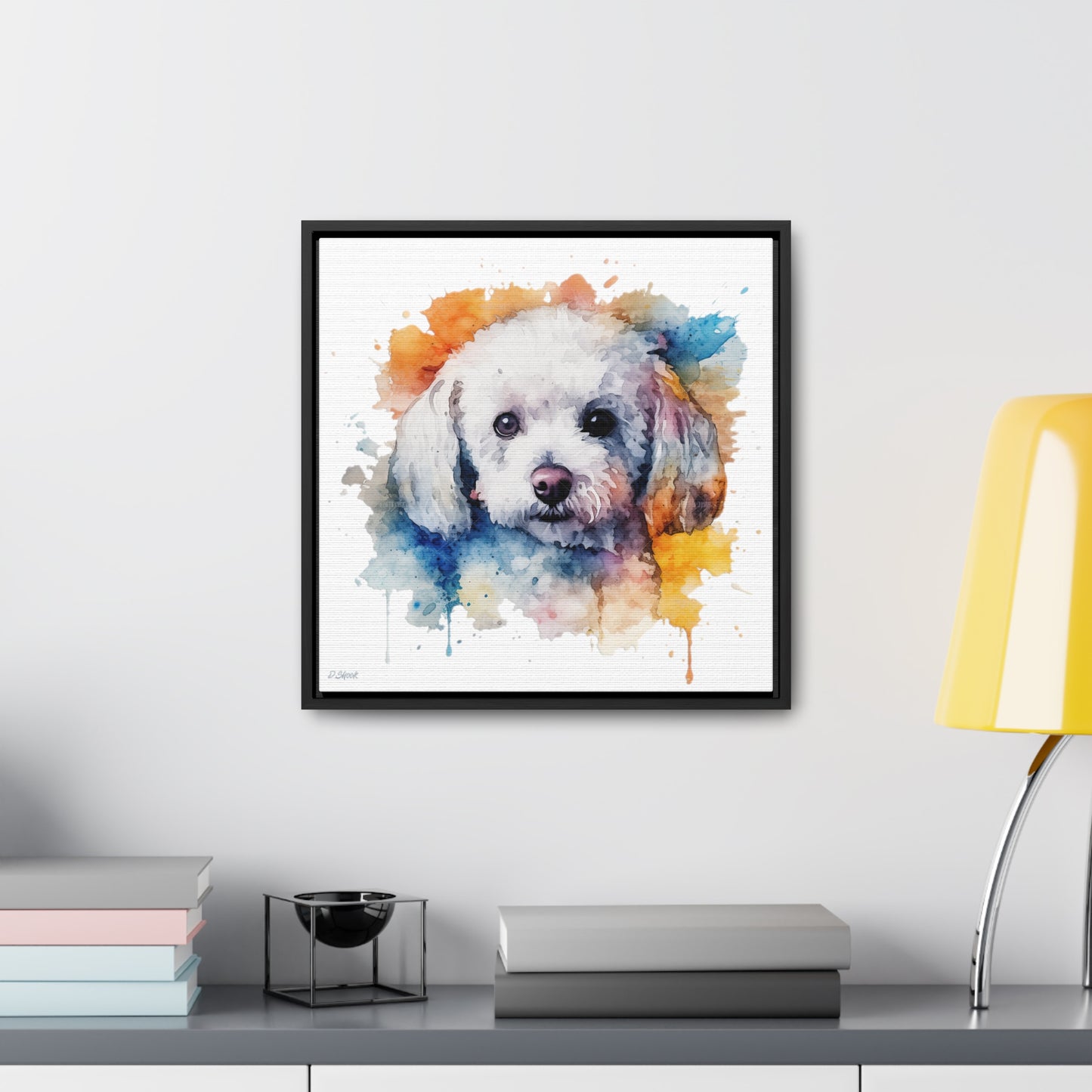 Bichon Frise 3 Gallery Canvas Wraps, Square Frame