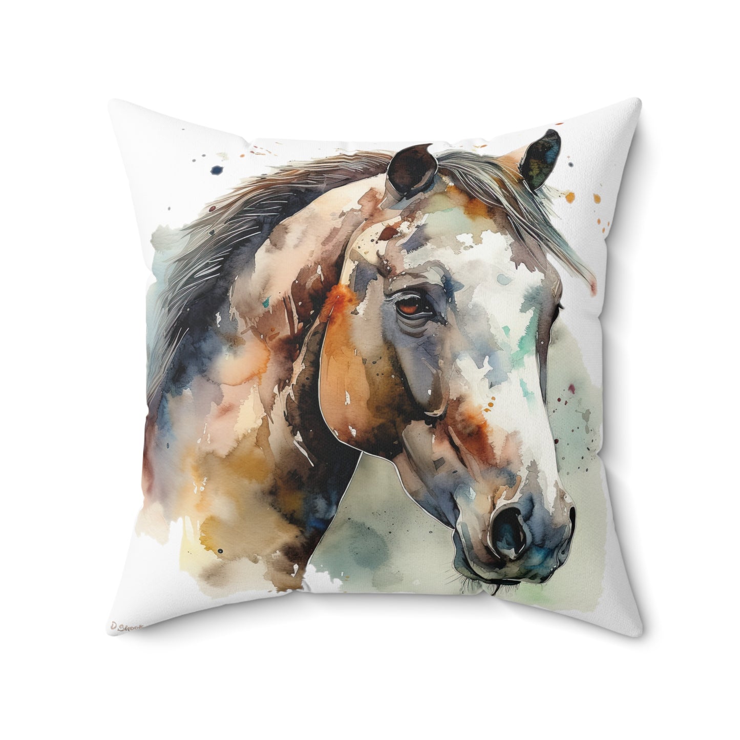 Horse Rescue 22 Spun Polyester Square Pillow