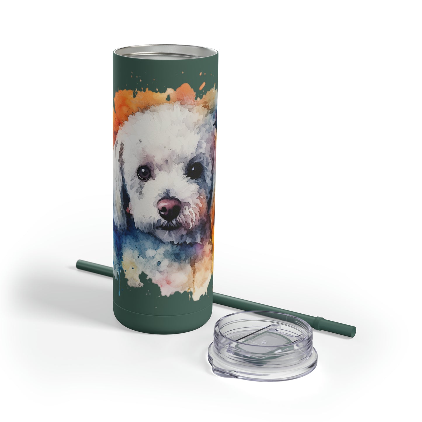 Bichon Frise 3 Maars Maker Skinny Matte Tumbler, 20oz