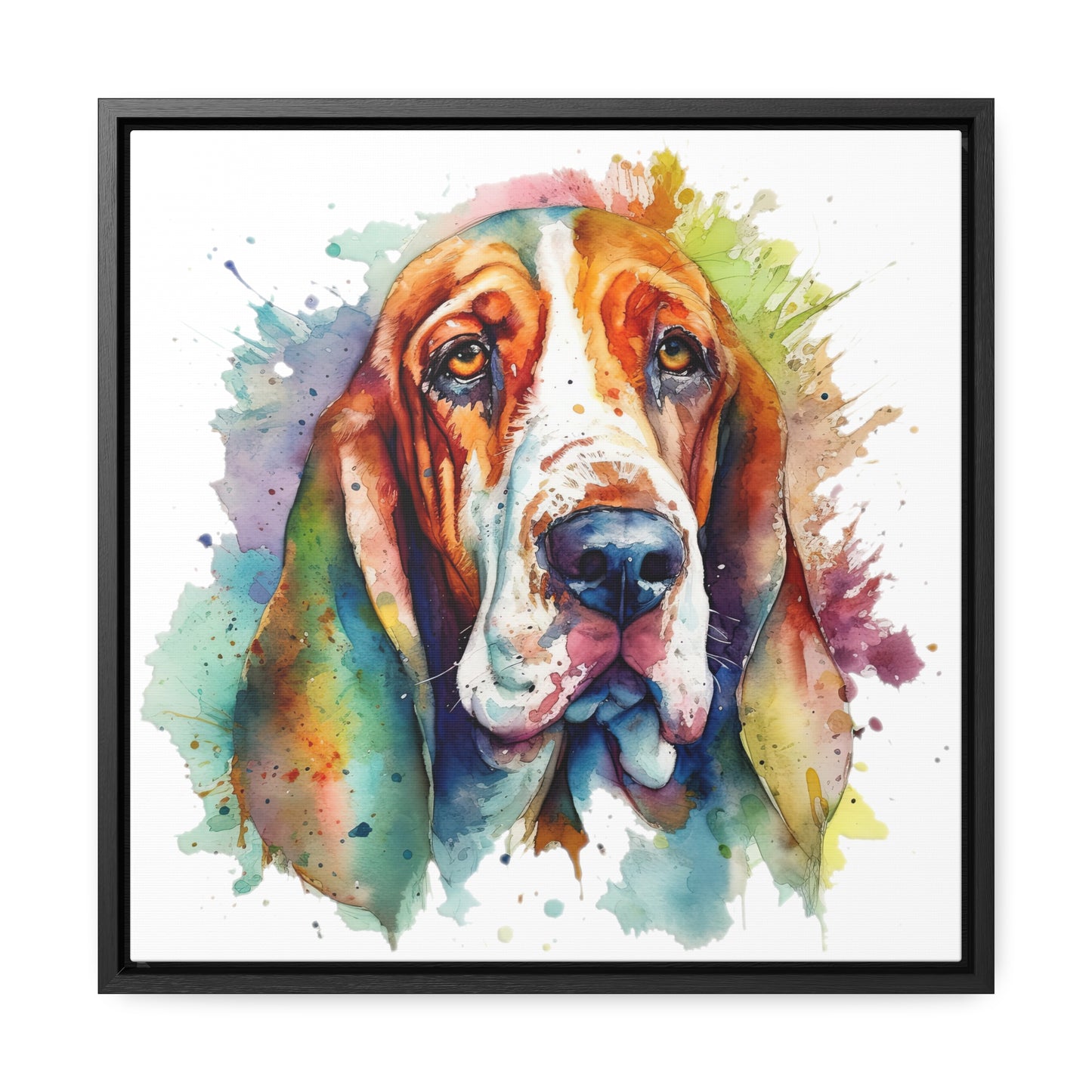 Basset Hound 1 Gallery Canvas Wraps, Square Frame