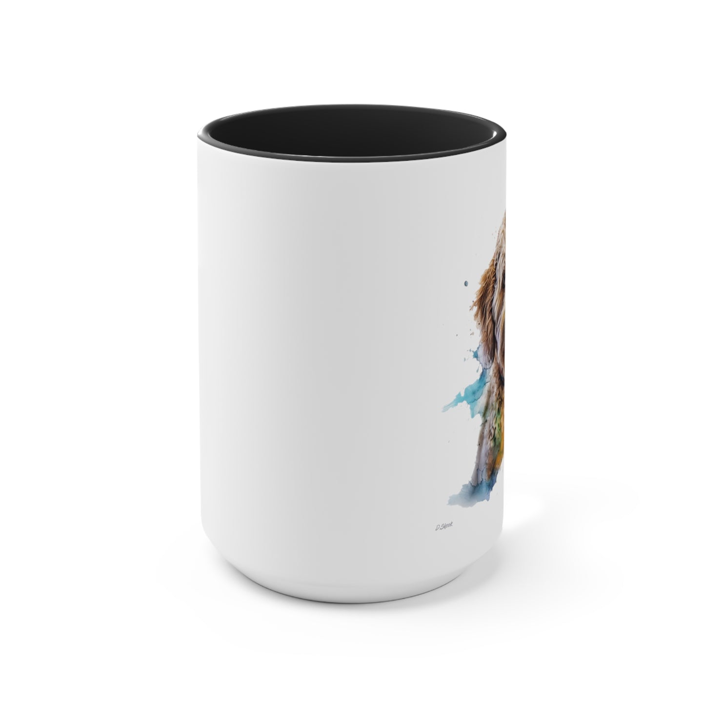 Mini Golden Doodle 3 Accent Mugs