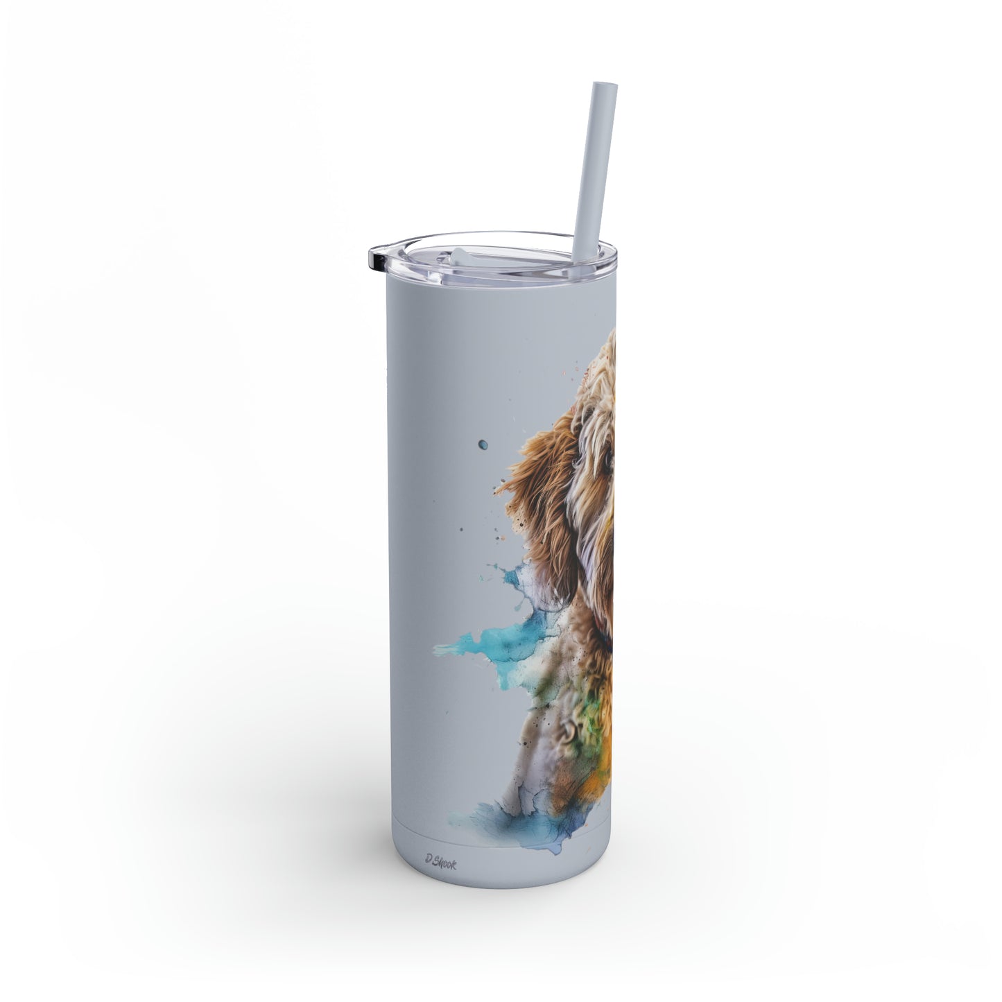 Mini Golden Doodle 3 Maars Maker Skinny Matte Tumbler, 20oz