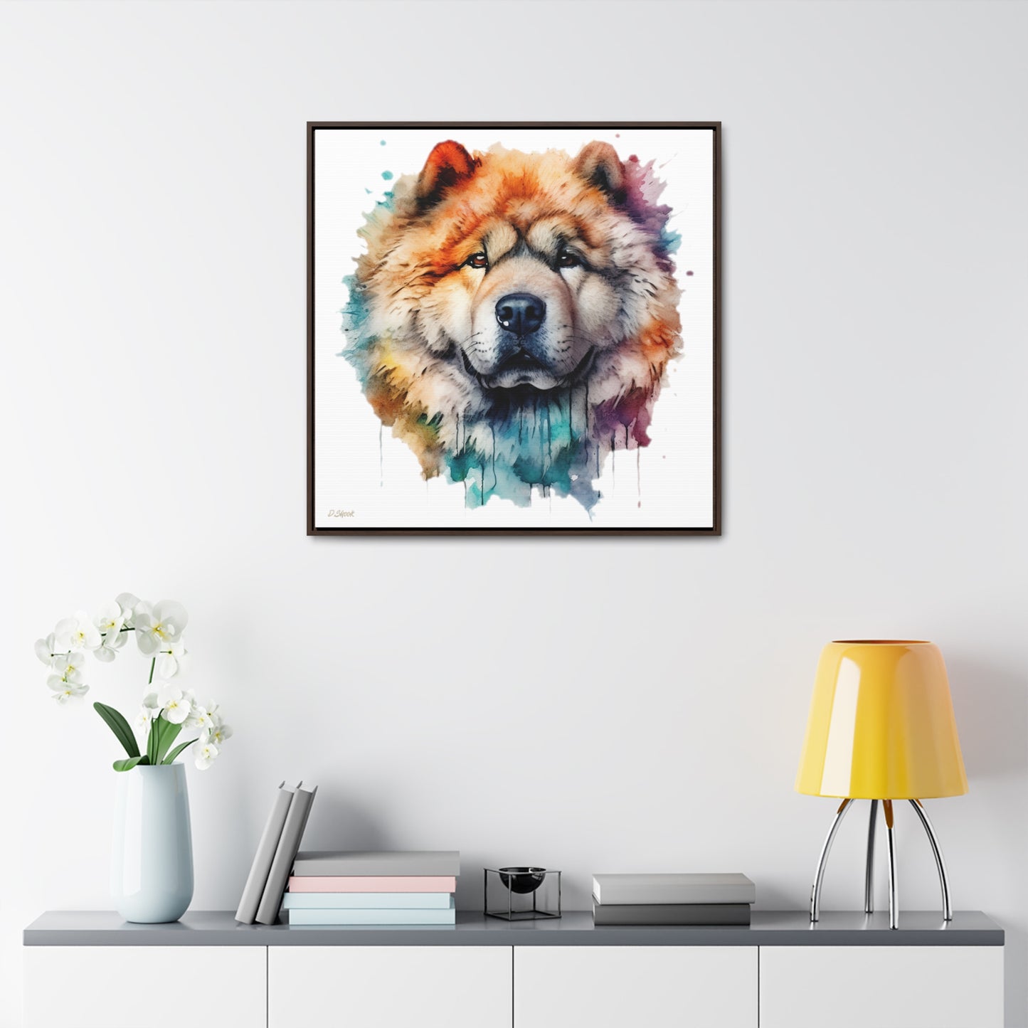 Chow Chow 3 Gallery Canvas Wraps, Square Frame
