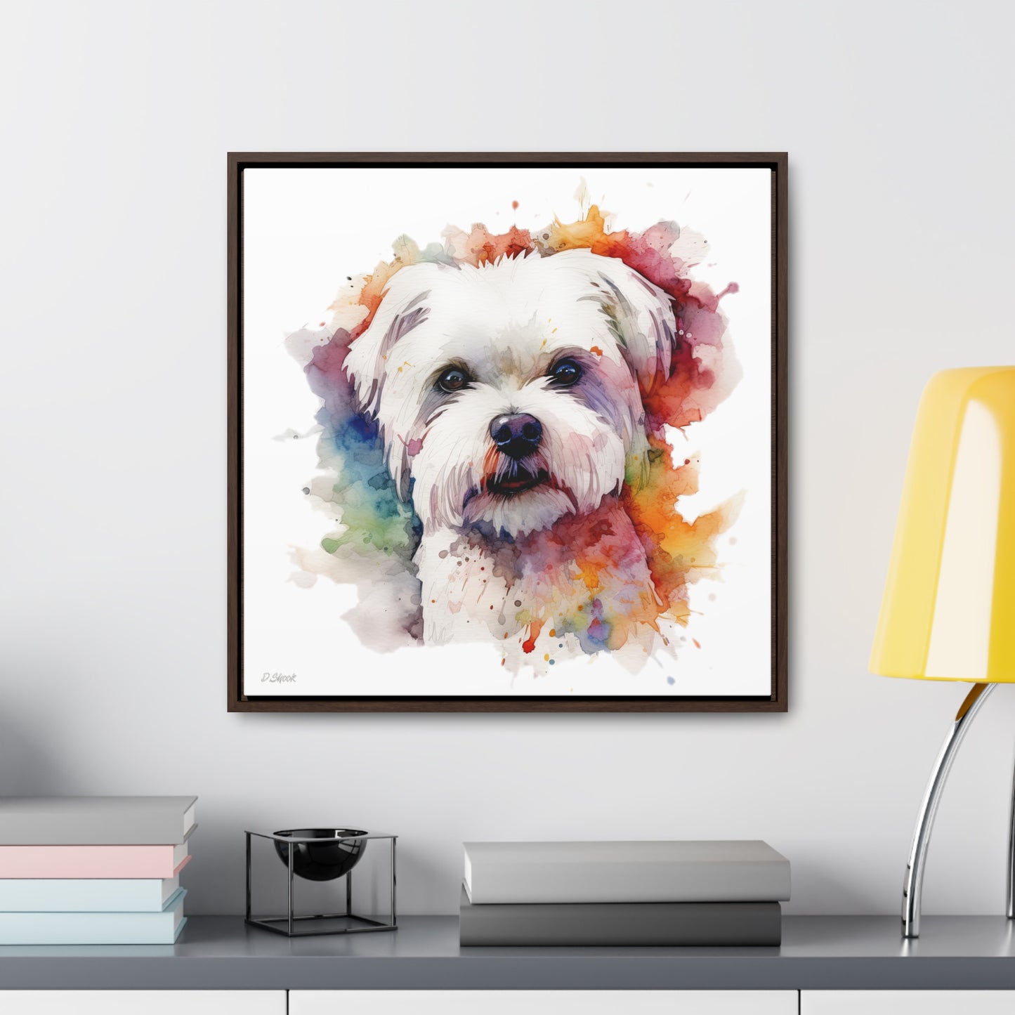 Maltese Dog 2 Gallery Canvas Wraps, Square Frame