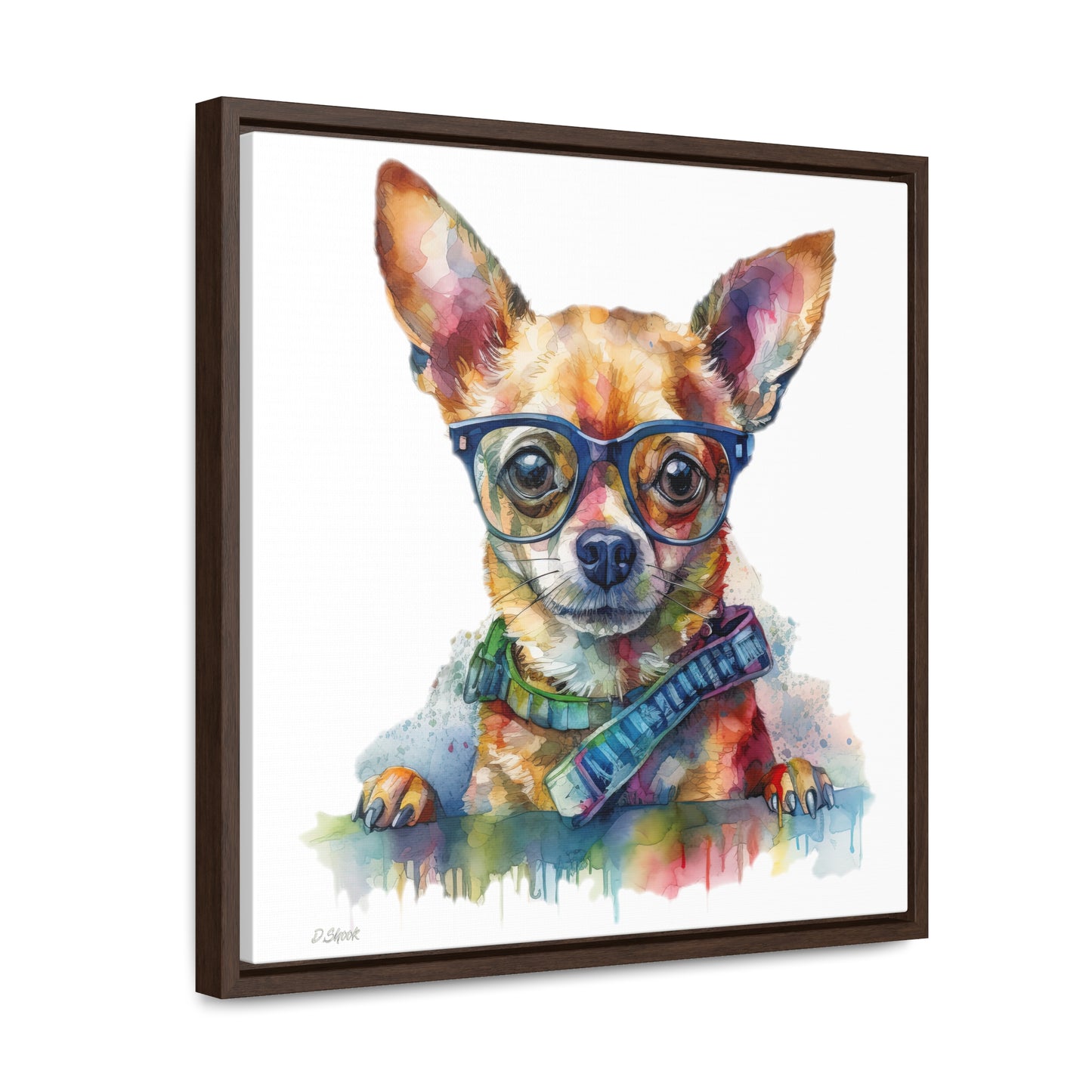 Chihuahua 4 Gallery Canvas Wraps, Square Frame