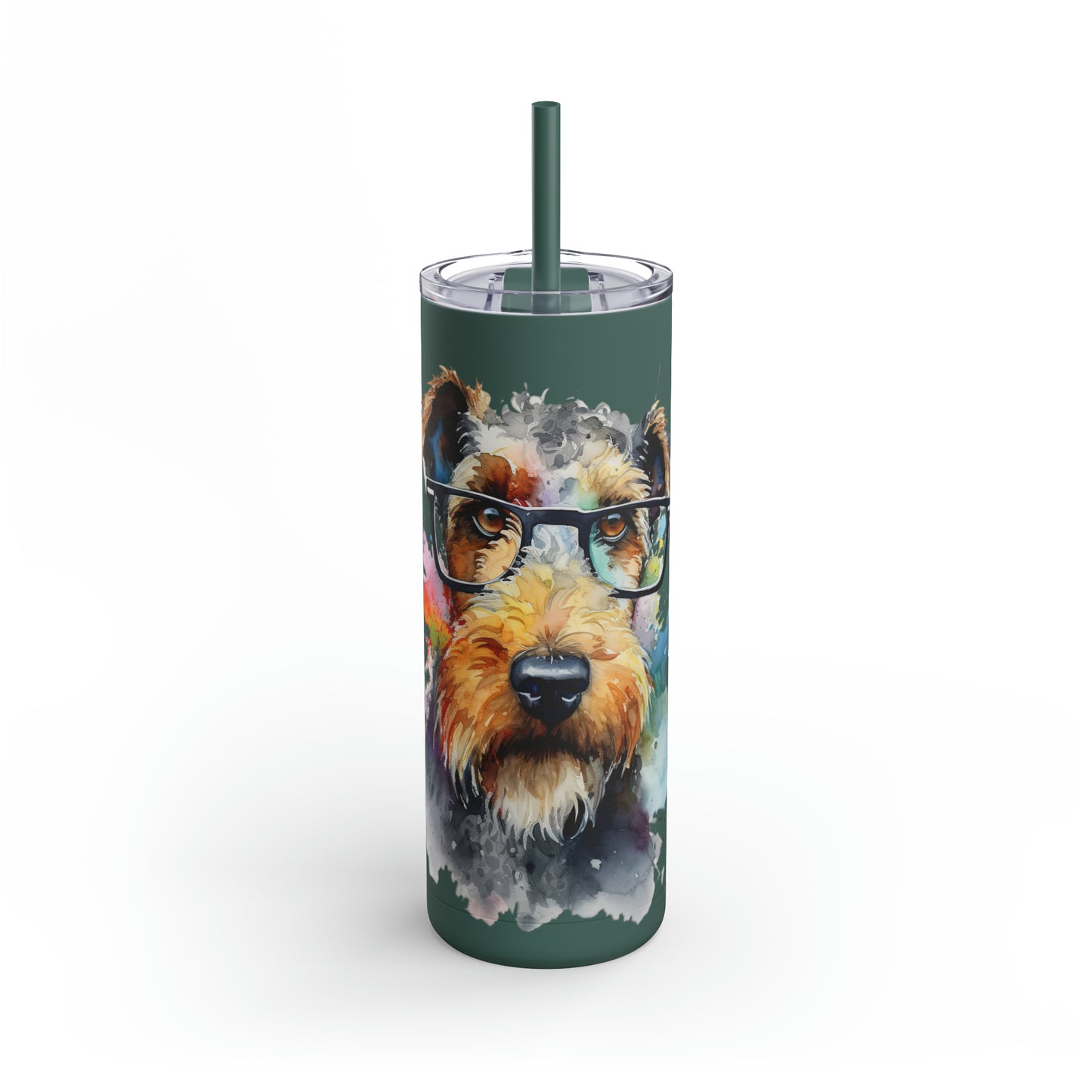 Airedale Terrier 7 Maars Maker Skinny Matte Tumbler, 20oz
