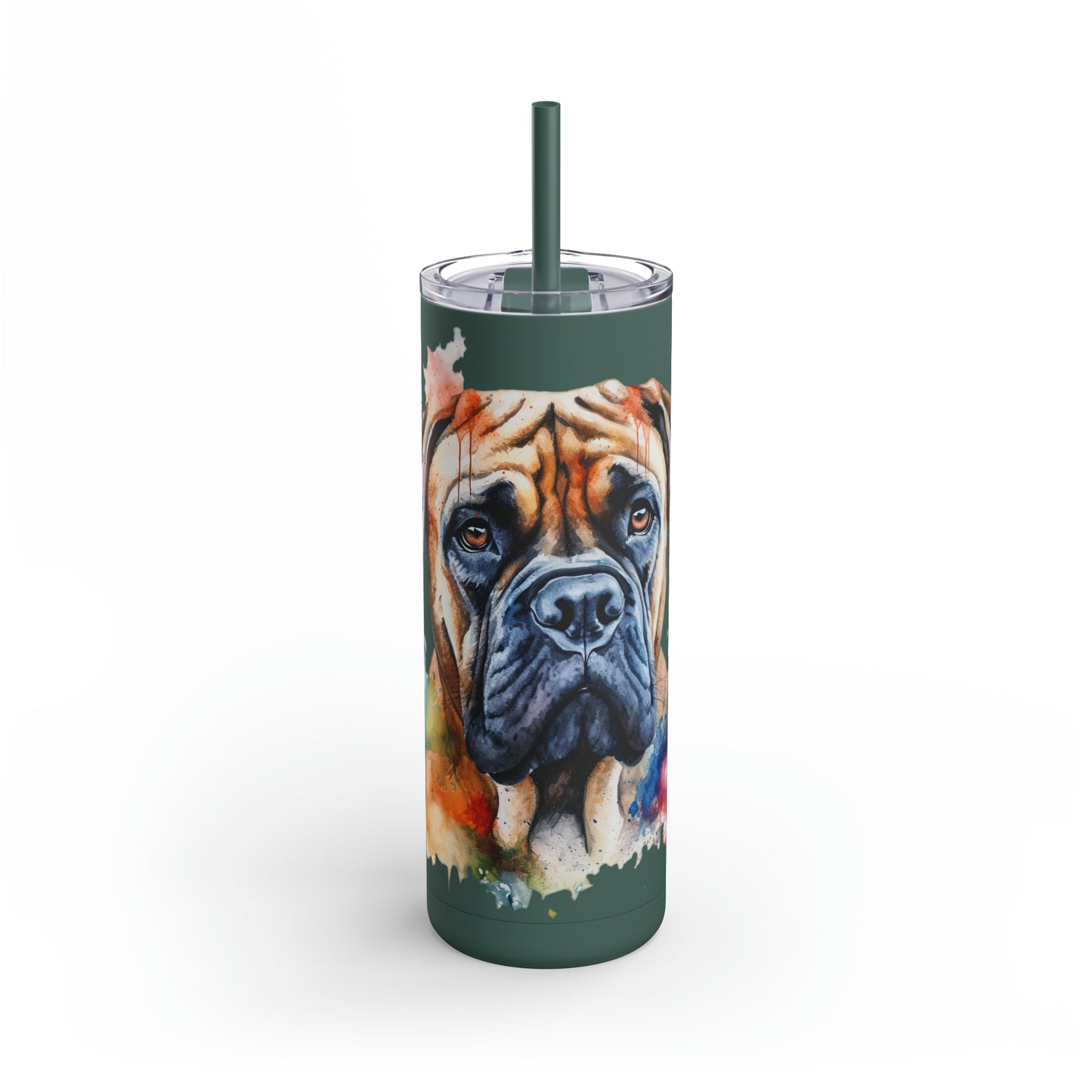 Bullmastiff 2 Maars Maker Skinny Matte Tumbler, 20oz