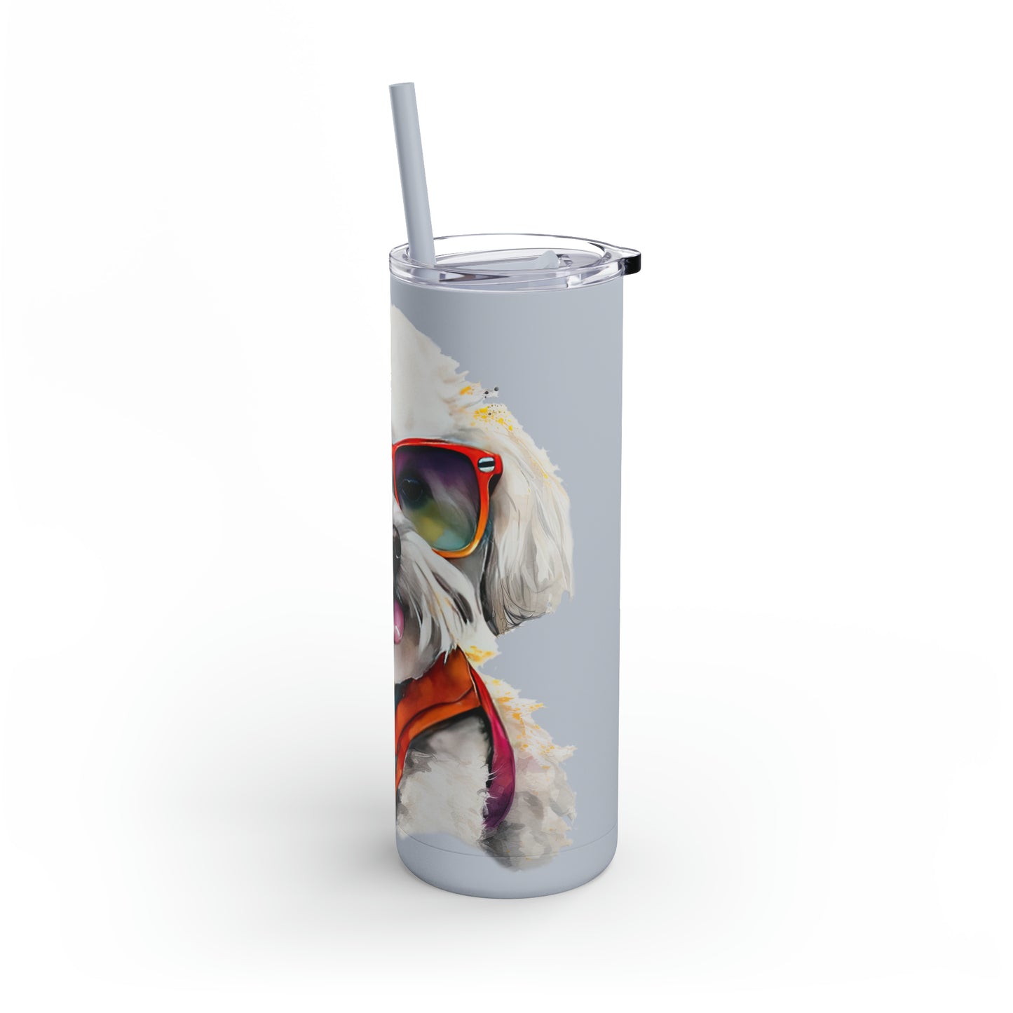 Bichon Frise 5 Maars Maker Skinny Matte Tumbler, 20oz