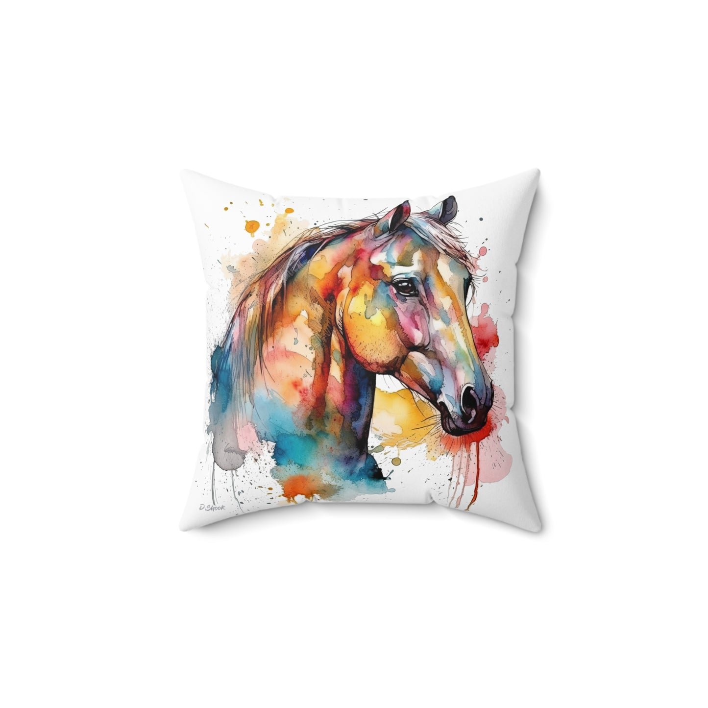Horse Rescue 2 Spun Polyester Square Pillow