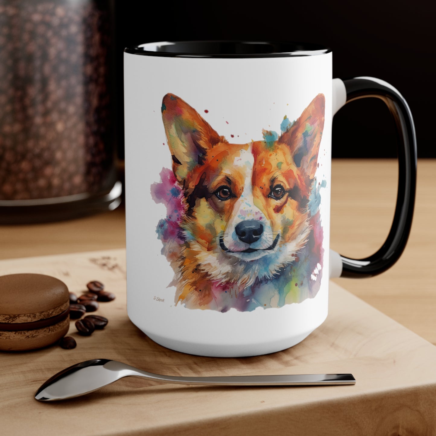 Pembroke Welsh Corgi 2 Accent Mugs