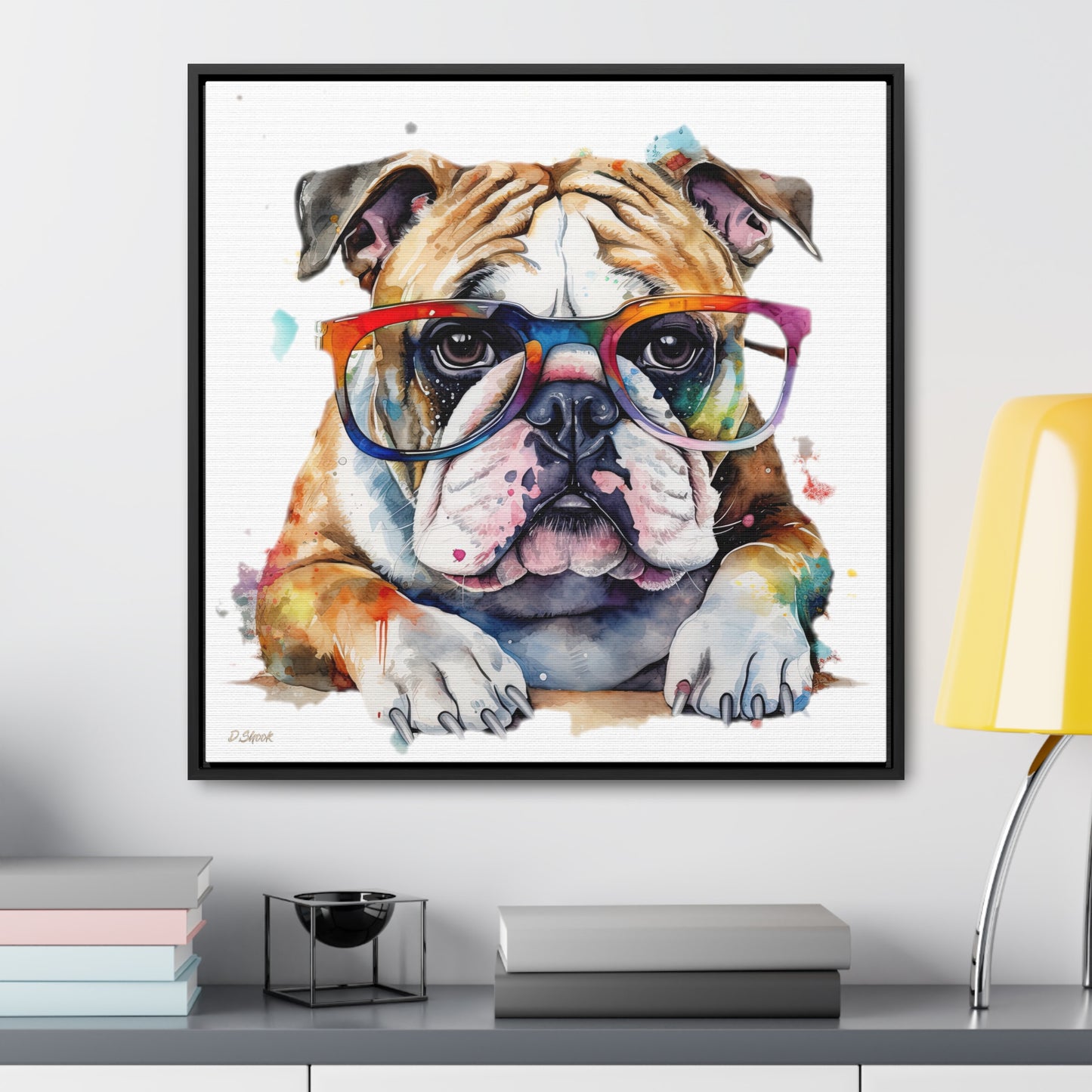bulldog 5 Gallery Canvas Wraps, Square Frame