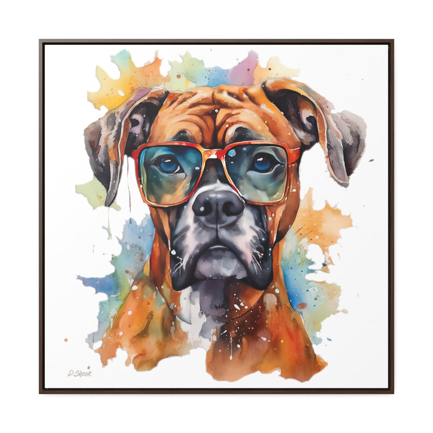 Boxer 4 Gallery Canvas Wraps, Square Frame