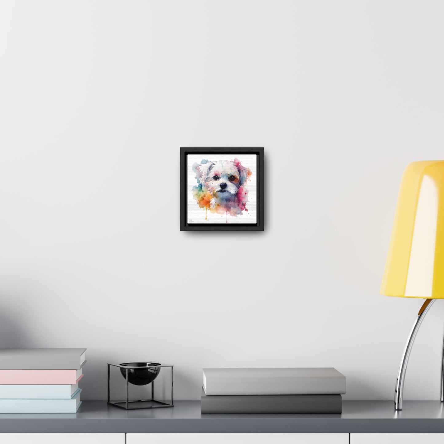 Maltese Dog 1 Gallery Canvas Wraps, Square Frame