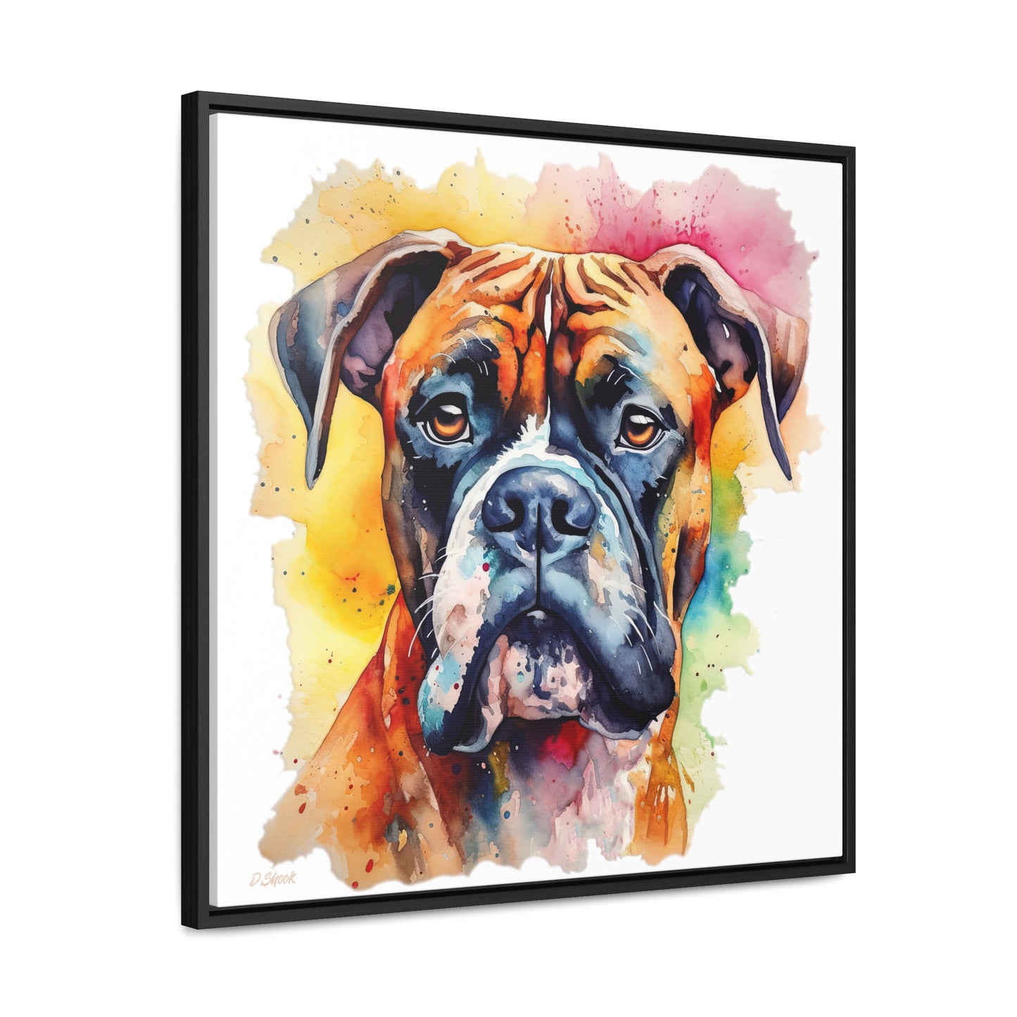 Boxer 1 Gallery Canvas Wraps, Square Frame