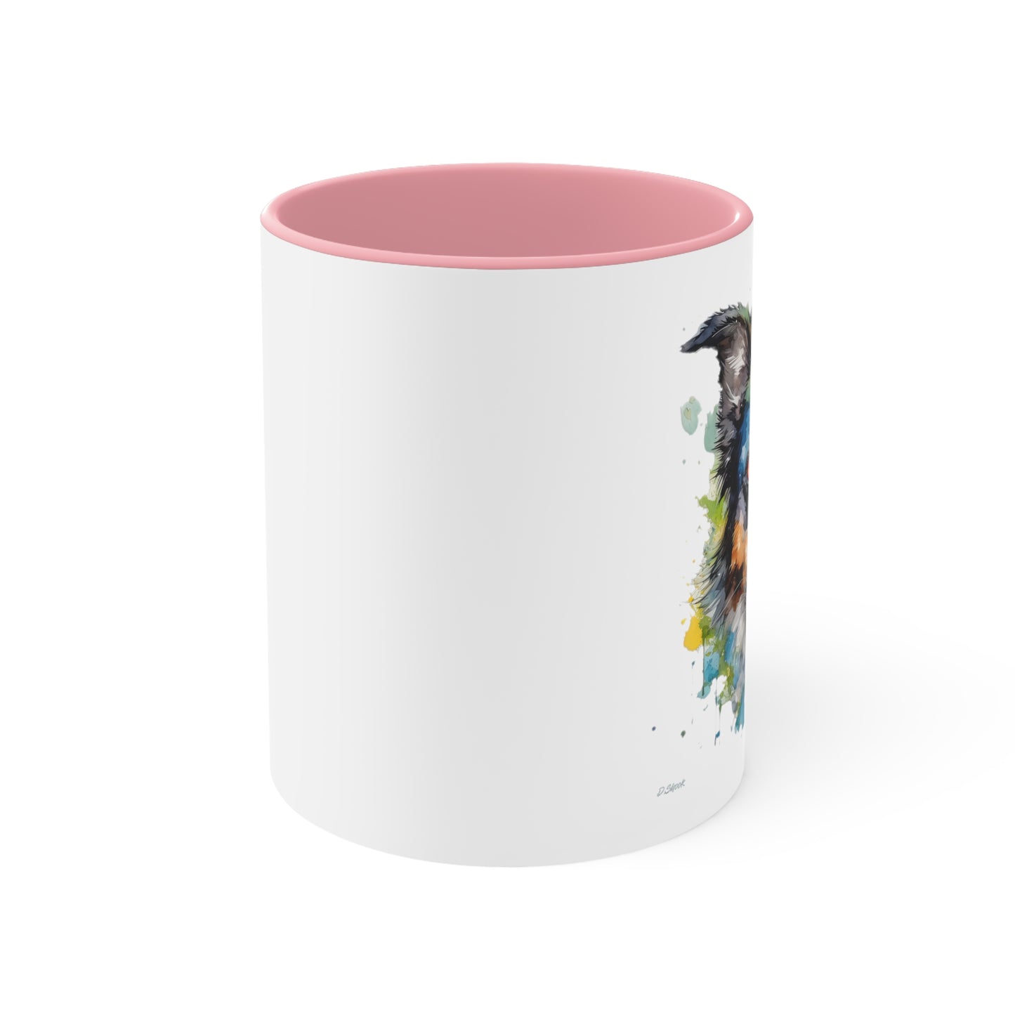 Border Collie 3 Accent Mugs