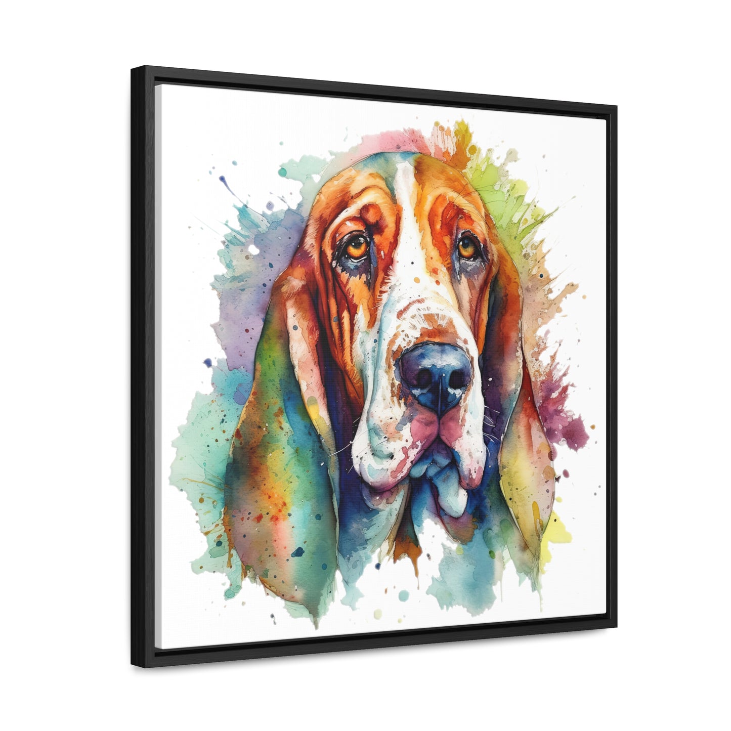 Basset Hound 1 Gallery Canvas Wraps, Square Frame