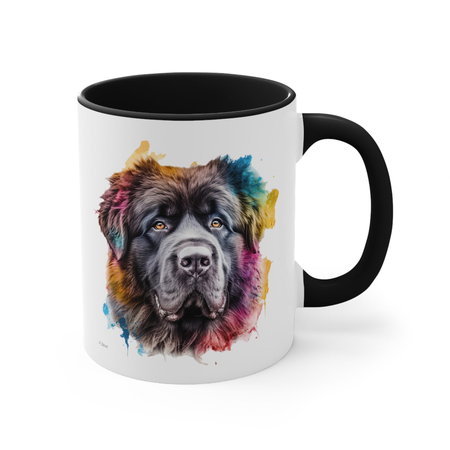 Newfoundland Dog 3 Accent Mugs
