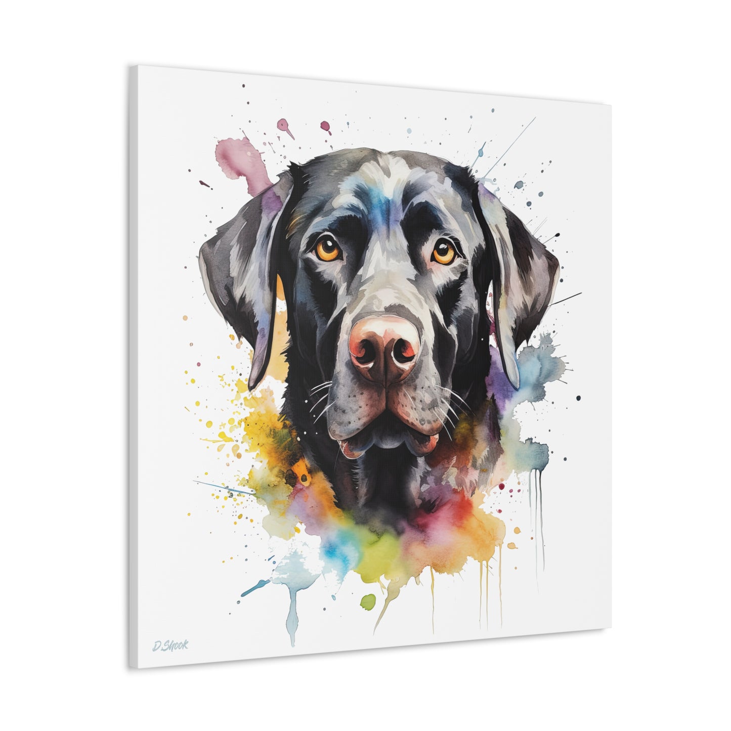 Black Lab 6 Canvas Gallery Wraps