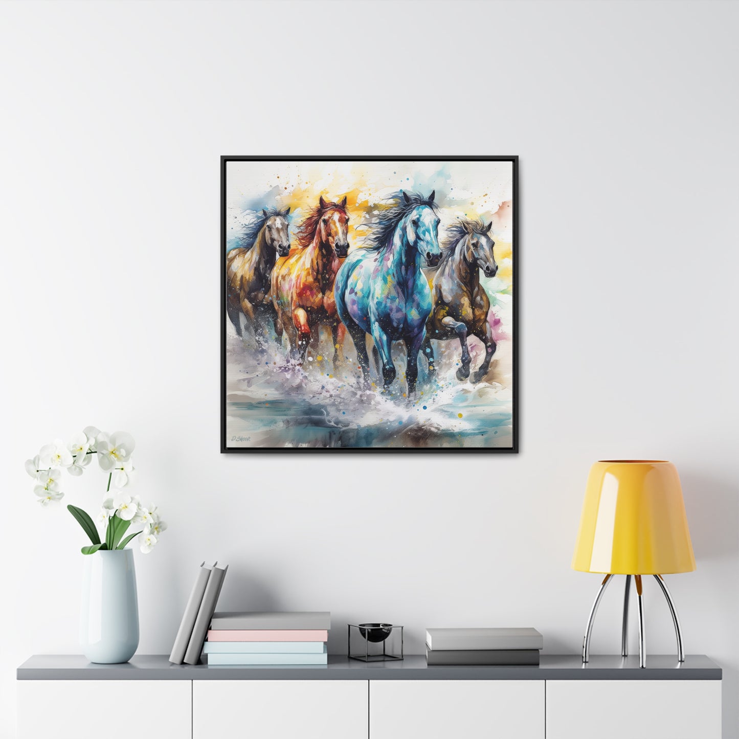 Horse Rescue 15 Gallery Canvas Wraps, Square Frame