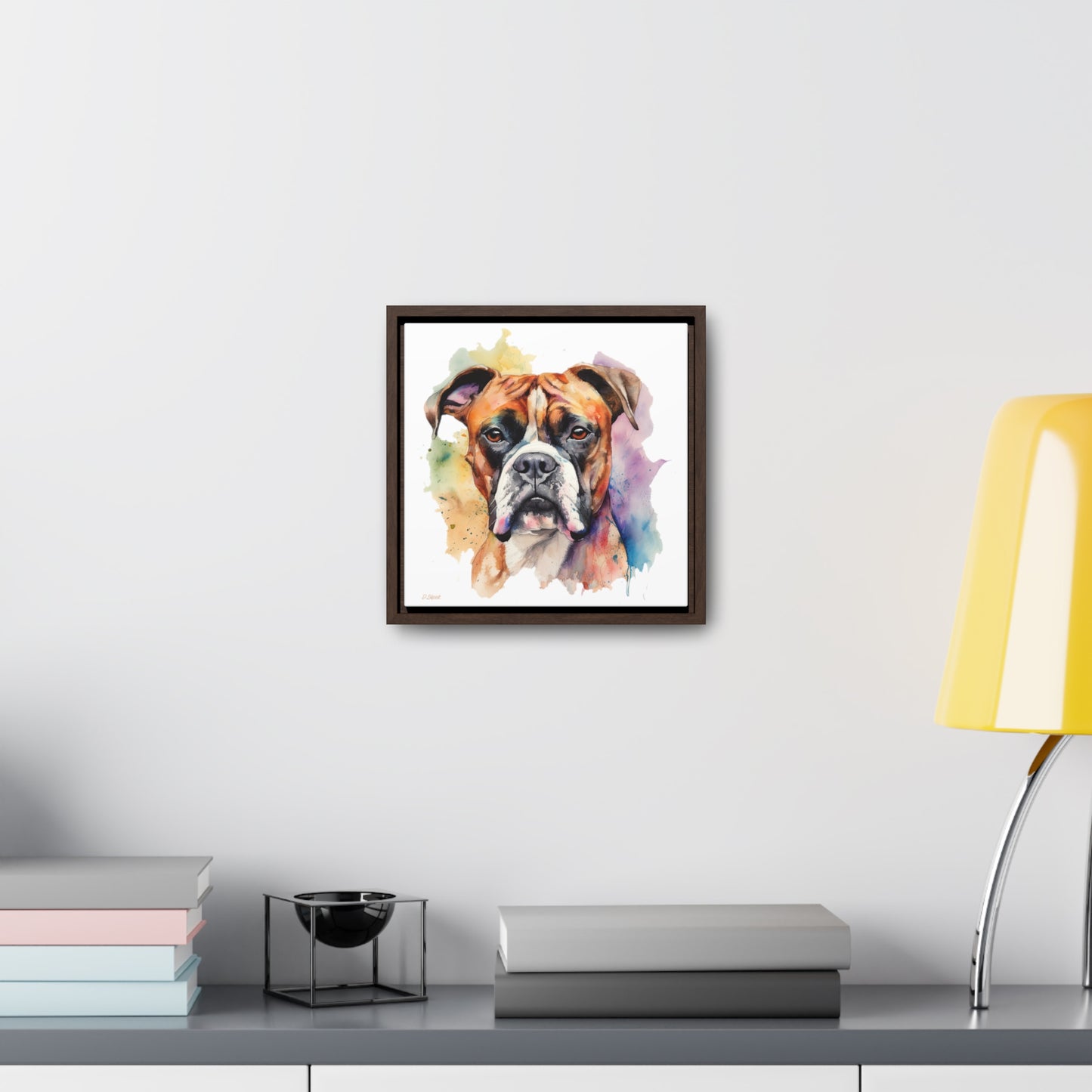 Boxer 2 Gallery Canvas Wraps, Square Frame