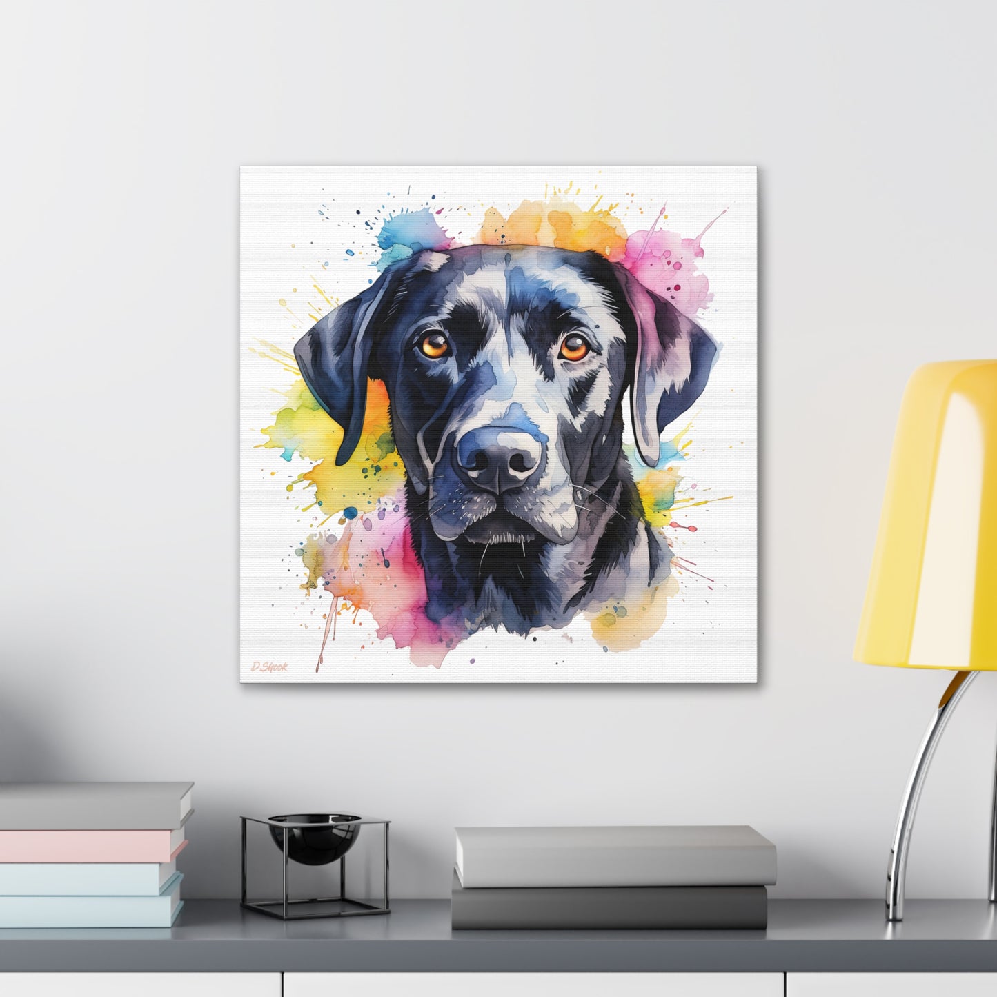 Black Lab 4 Canvas Gallery Wraps