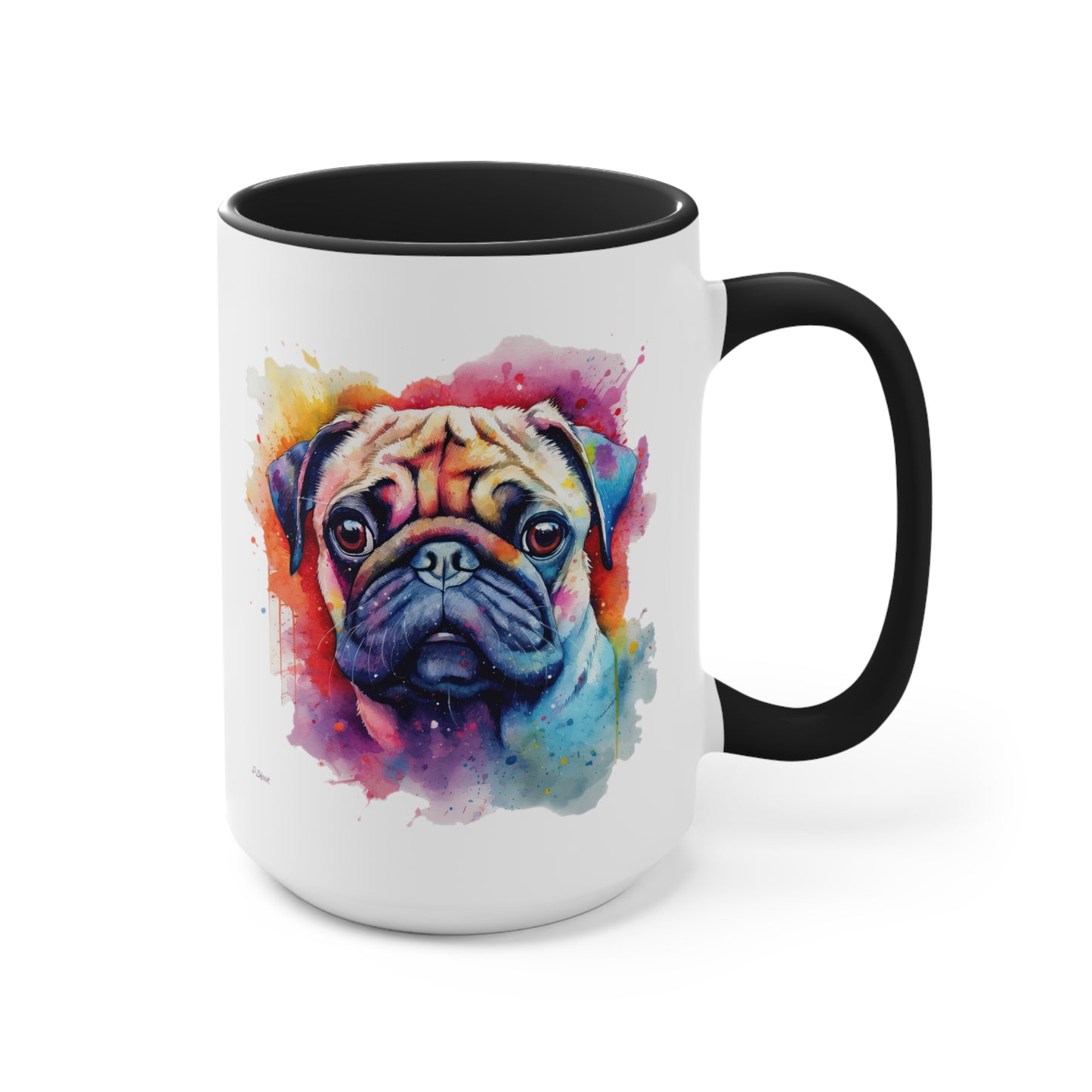 Pug 1 Accent Mugs