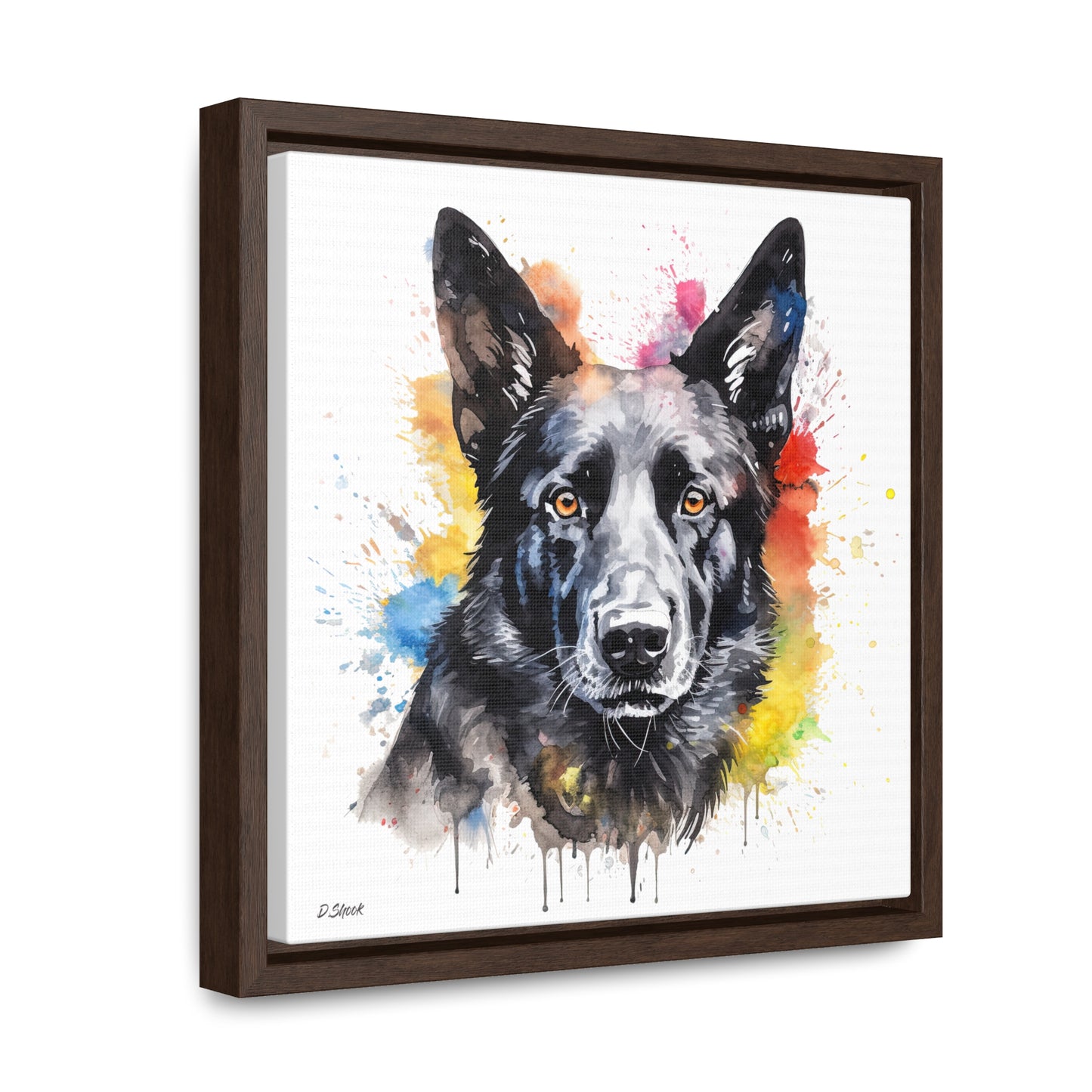 German Sheppard 21 Gallery Canvas Wraps, Square Frame