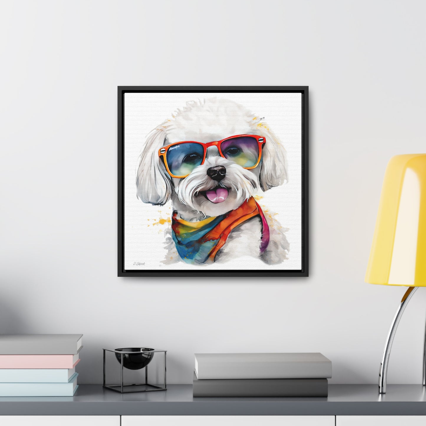 Bichon Frise 5 Gallery Canvas Wraps, Square Frame