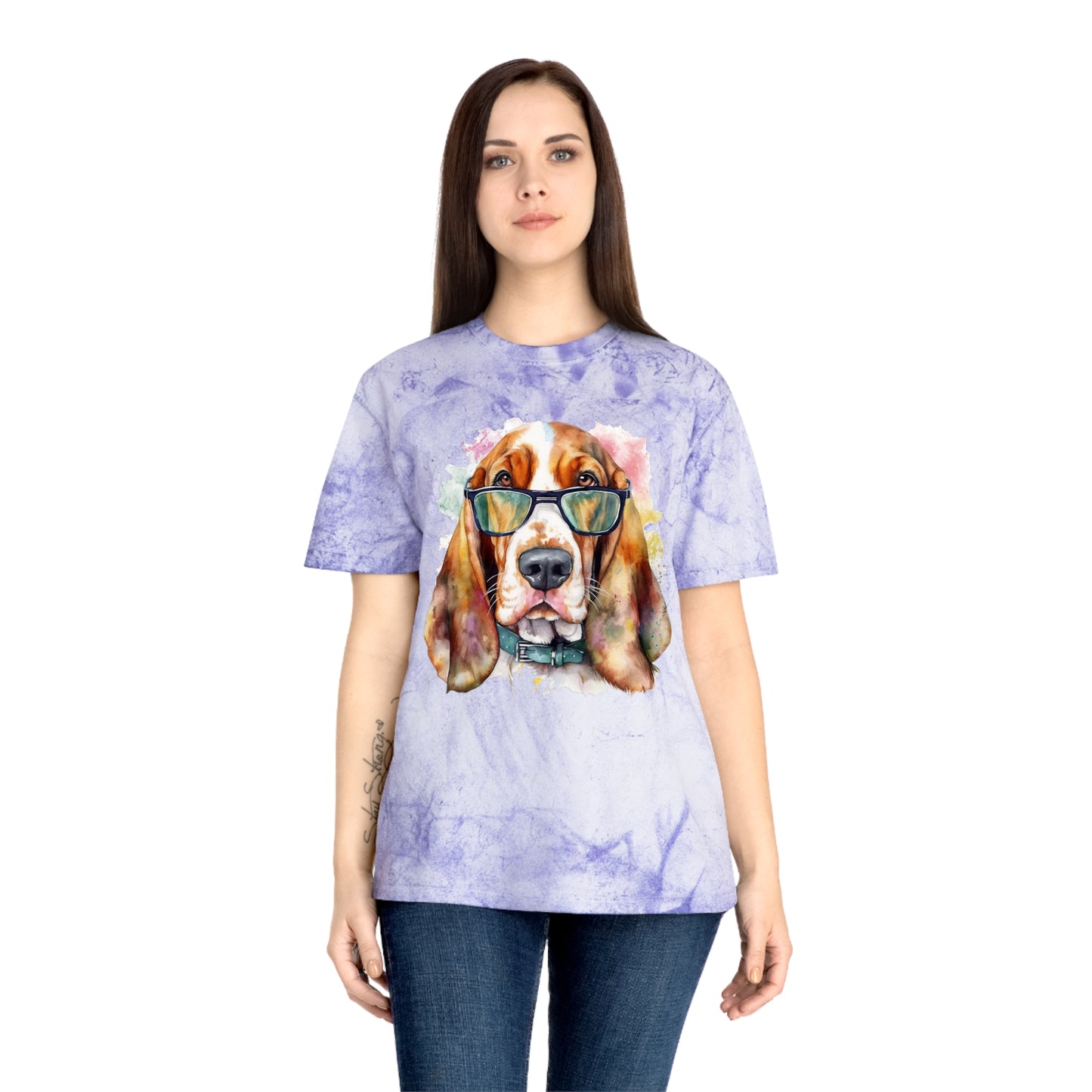 Basset Hound 6 Unisex Color Blast T-Shirt