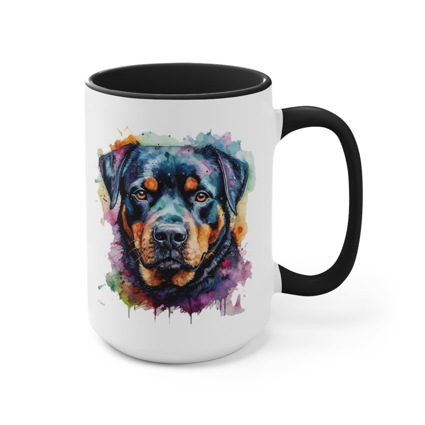 Rottweiler 2 Accent Mugs