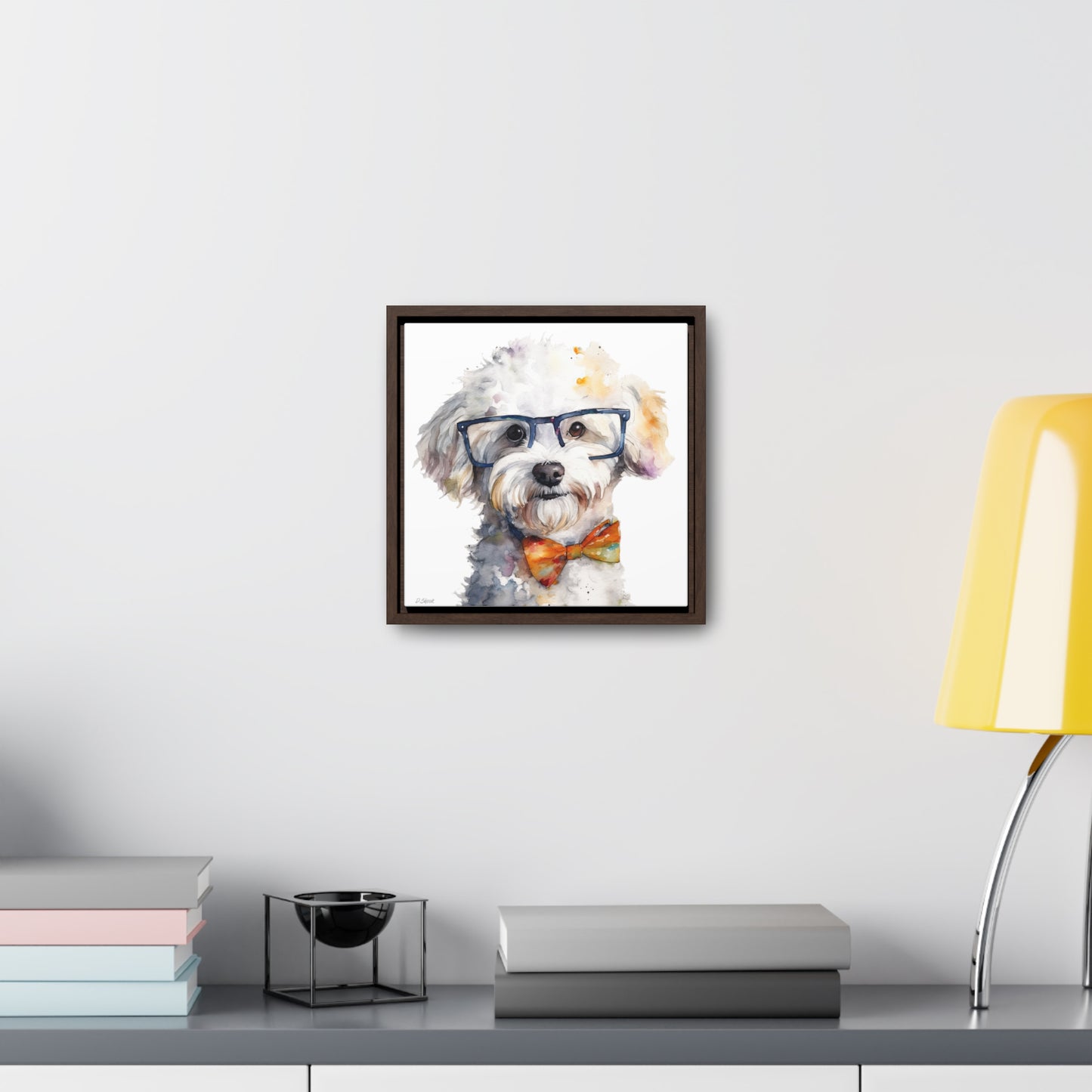 Bichon Frise 4 Gallery Canvas Wraps, Square Frame
