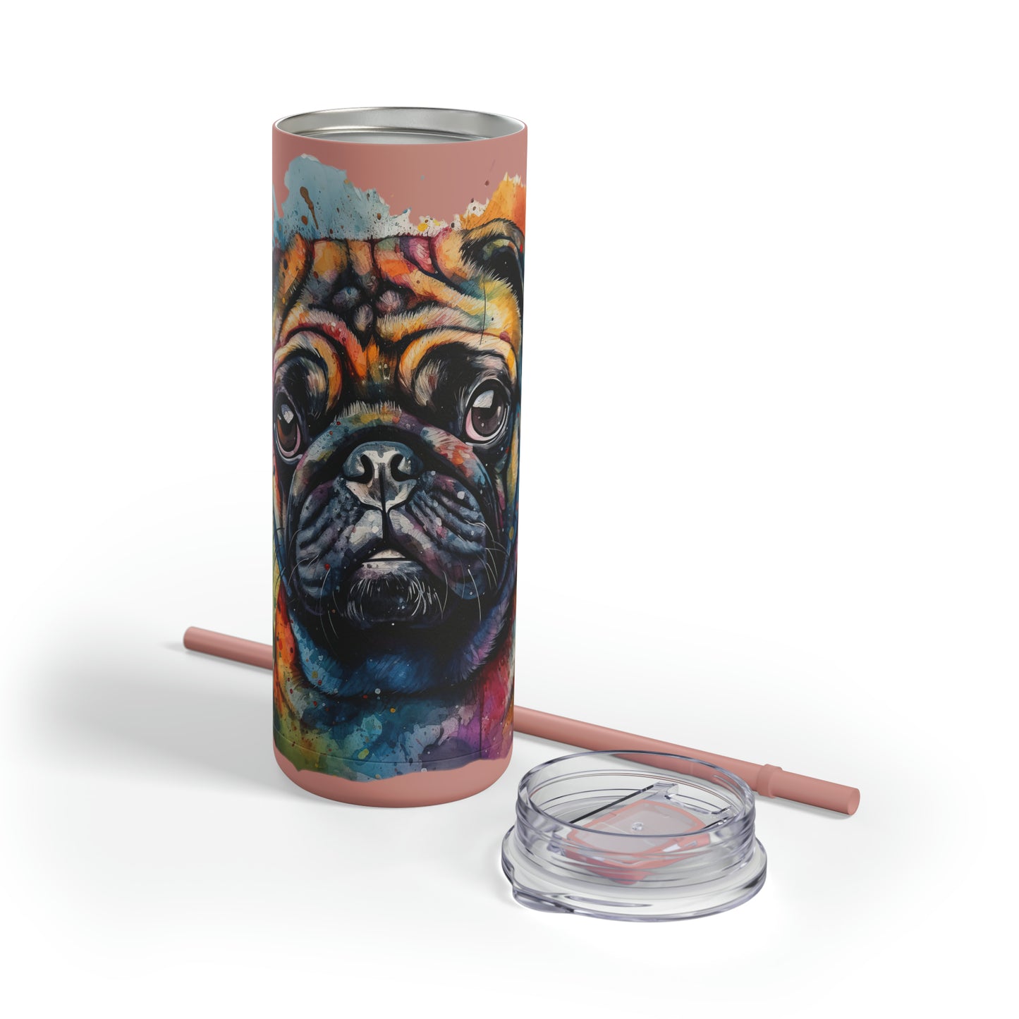 Pug 2 Maars Maker Skinny Matte Tumbler, 20oz