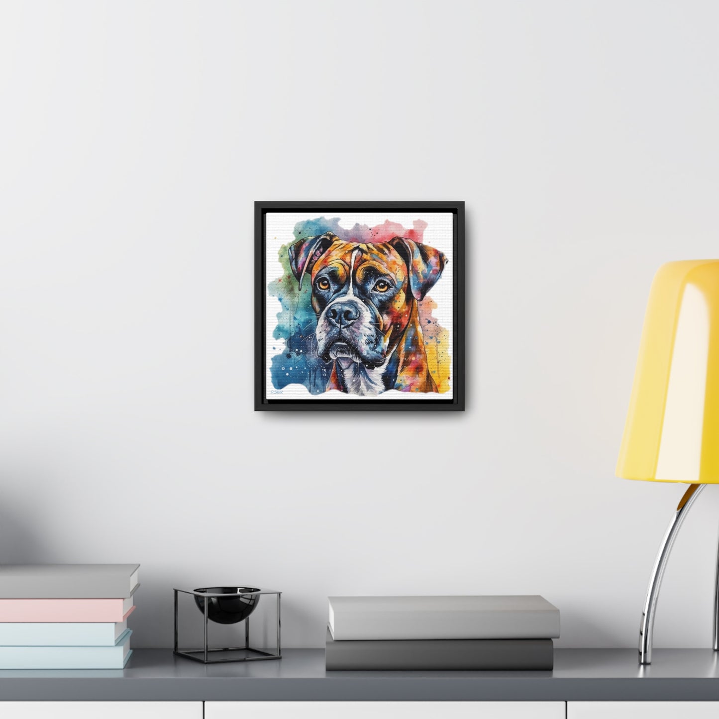 Boxer 3 Gallery Canvas Wraps, Square Frame