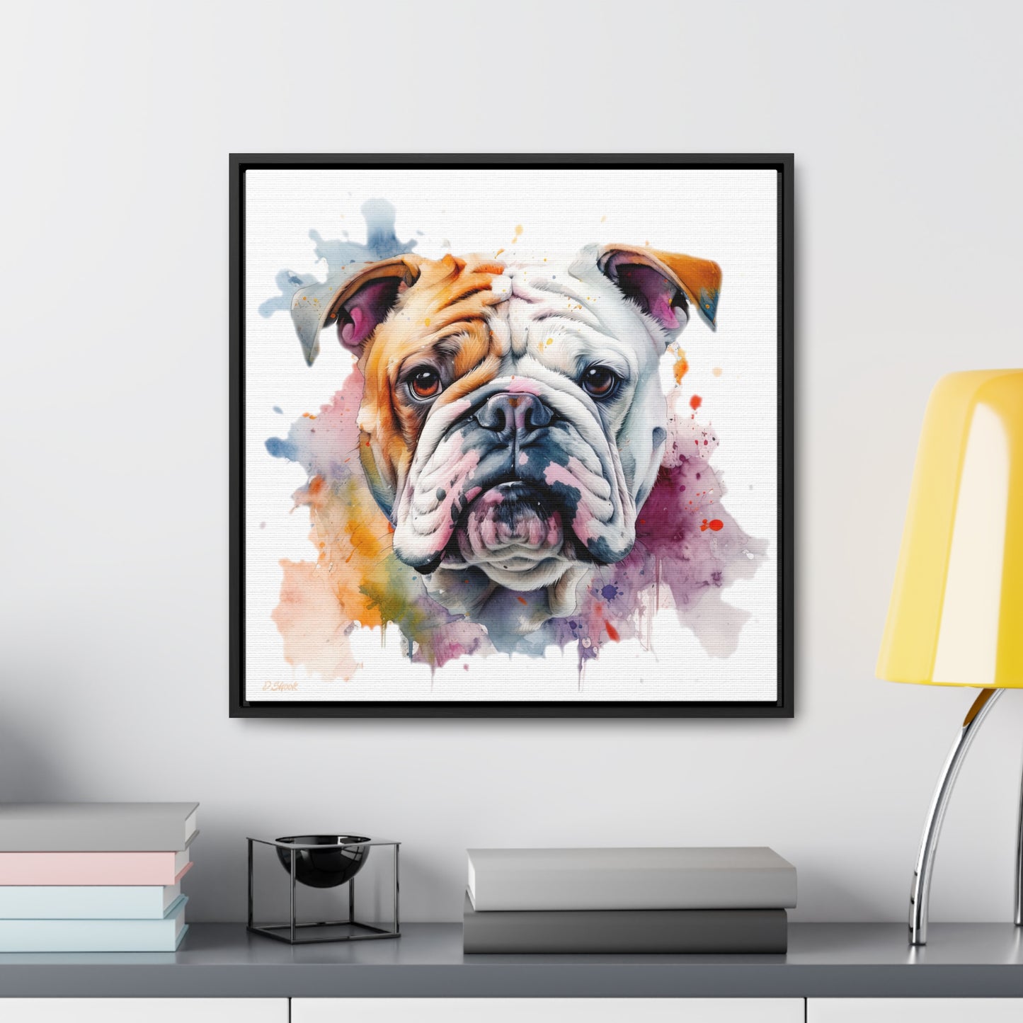 bulldog 1 Gallery Canvas Wraps, Square Frame