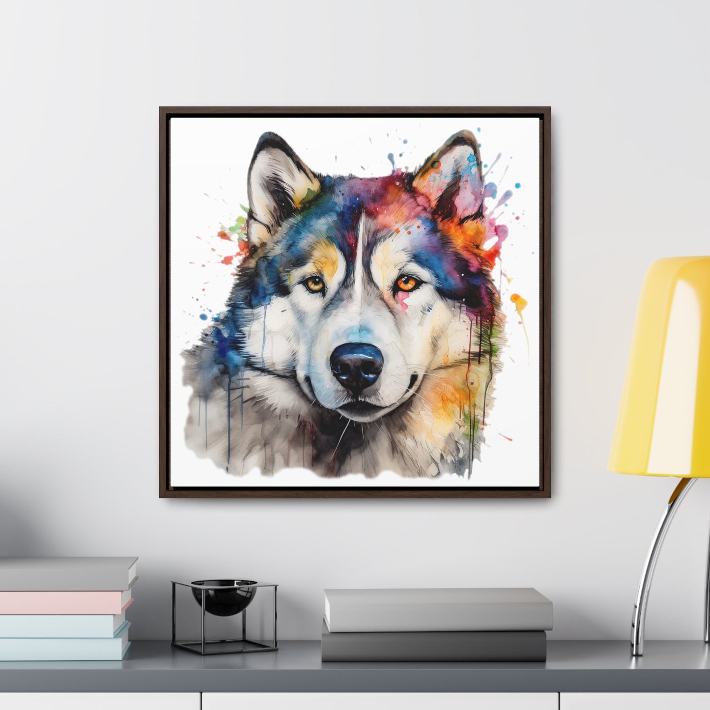 Alaskan Malamute 3 Gallery Canvas Wraps, Square Frame