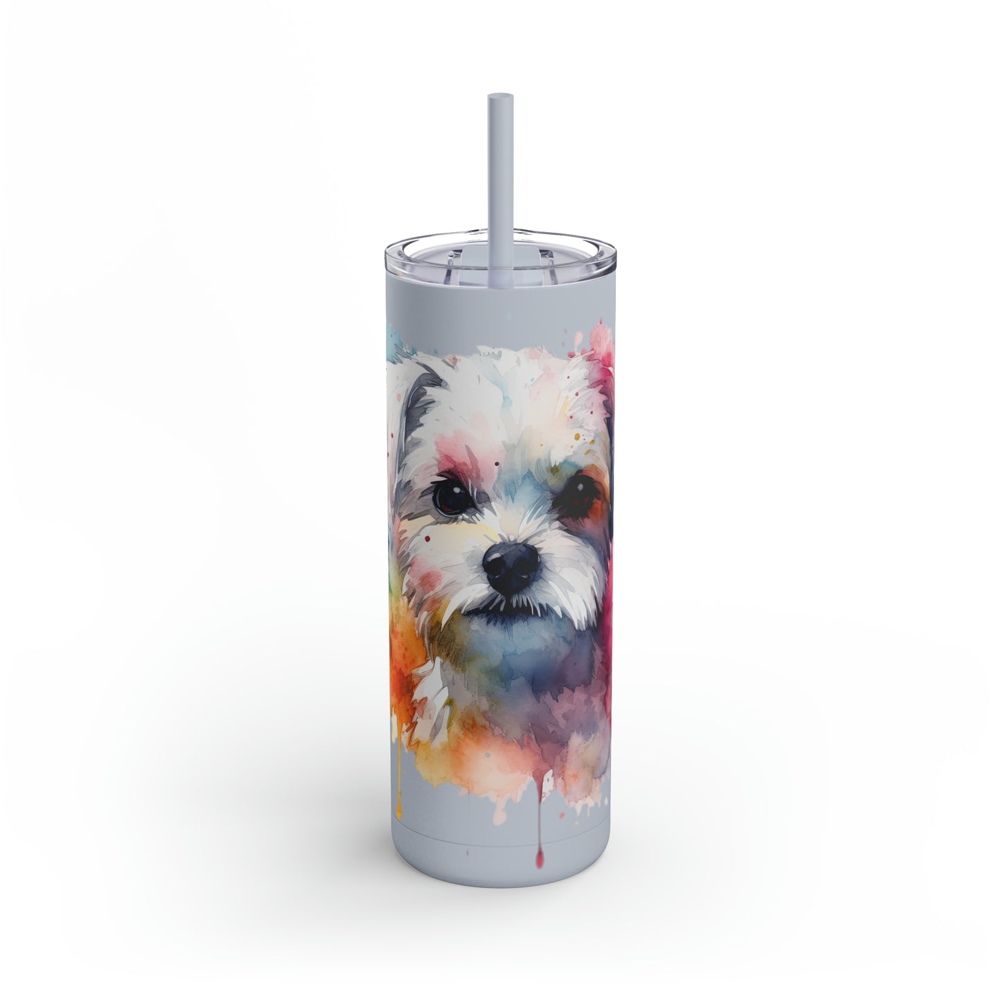 Maltese Dog 1 Maars Maker Skinny Matte Tumbler, 20oz