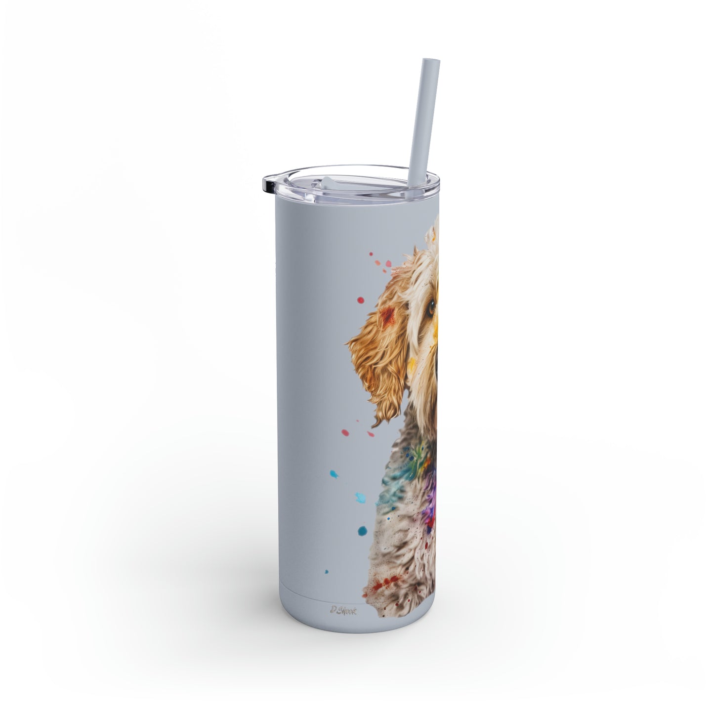 Mini Golden Doodle 2 Maars Maker Skinny Matte Tumbler, 20oz