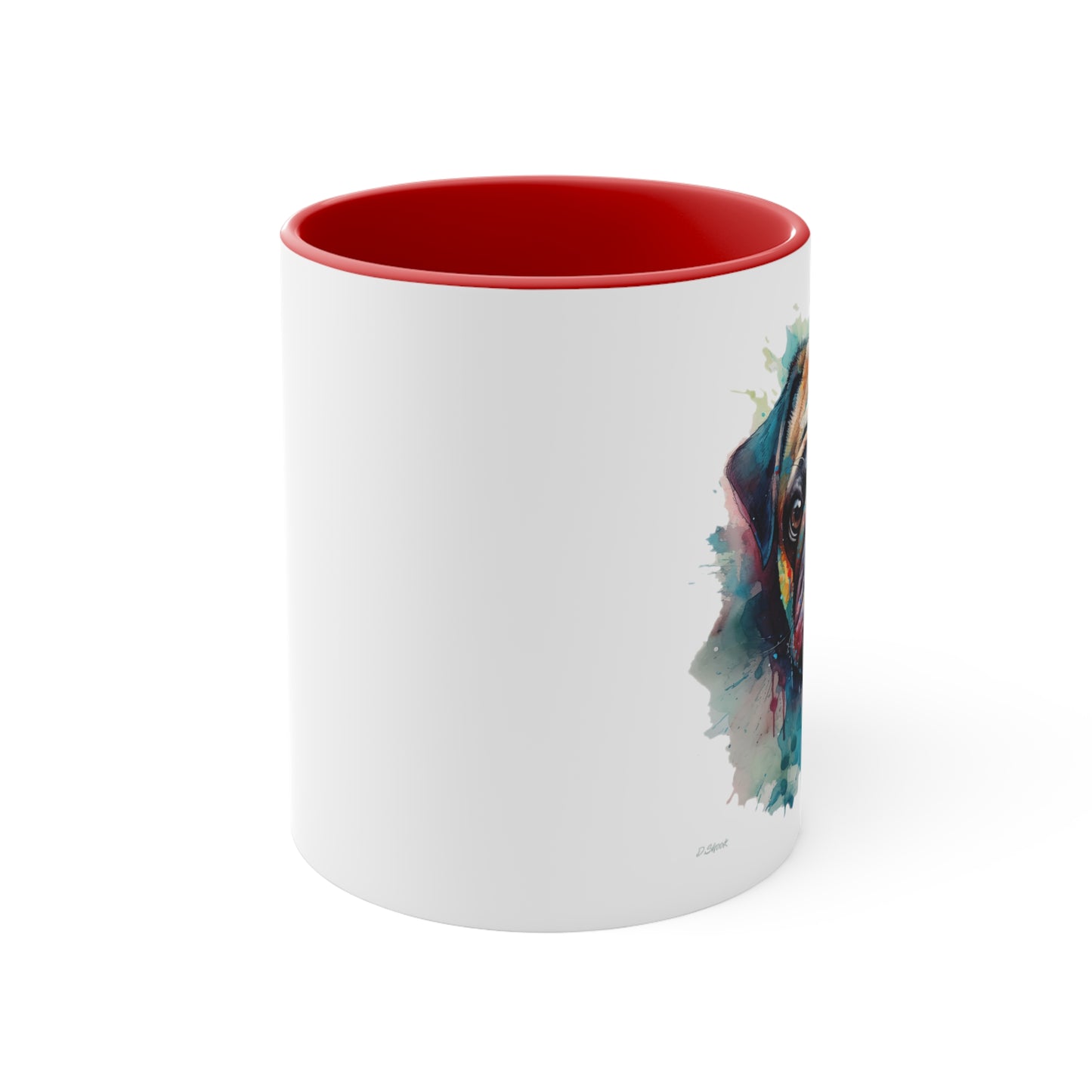 Pug 4 Accent Mugs