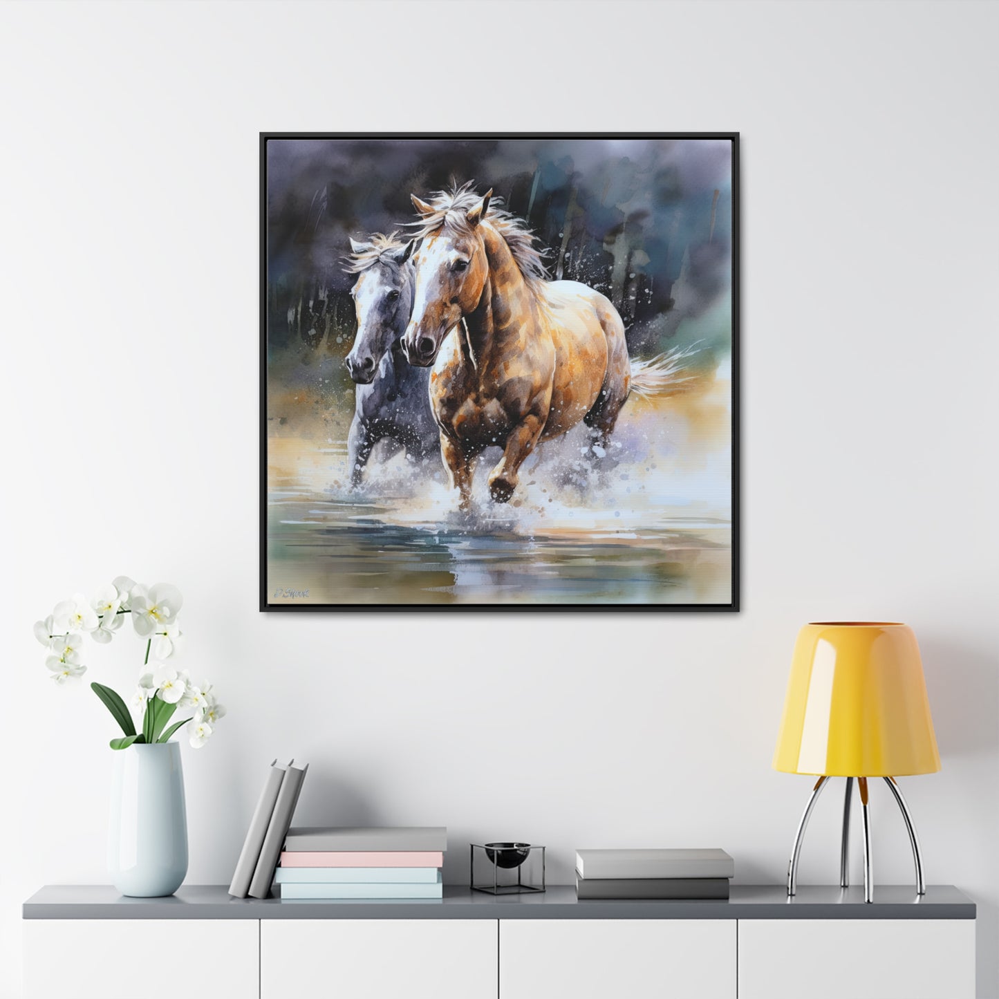 Horse Rescue 18 Gallery Canvas Wraps, Square Frame