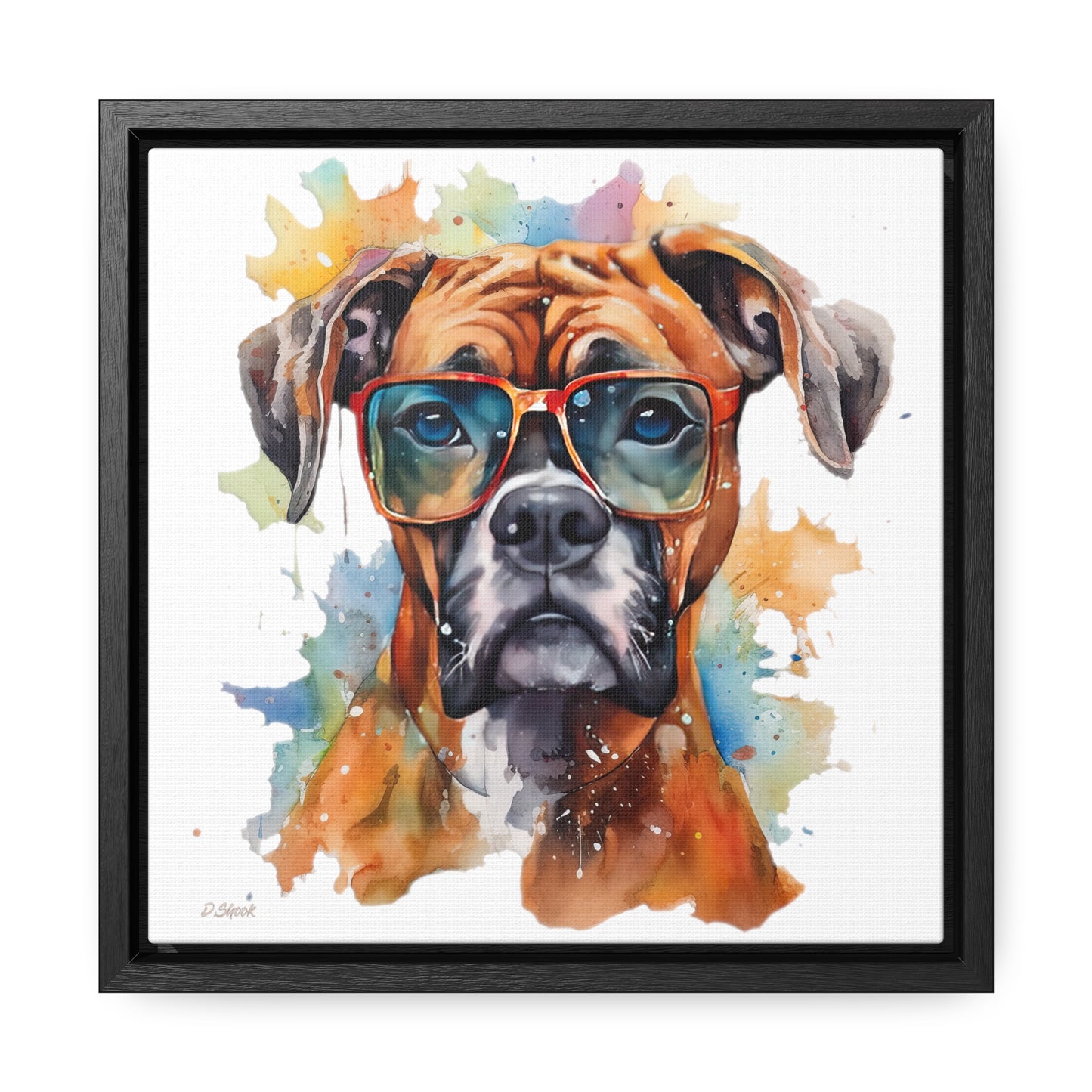 Boxer 4 Gallery Canvas Wraps, Square Frame