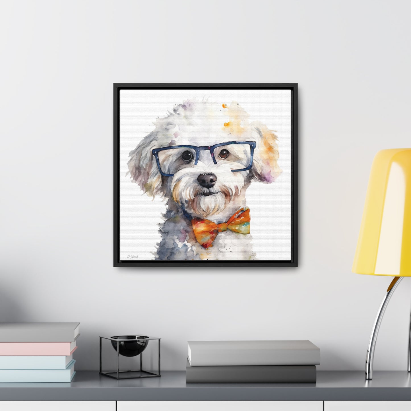 Bichon Frise 4 Gallery Canvas Wraps, Square Frame