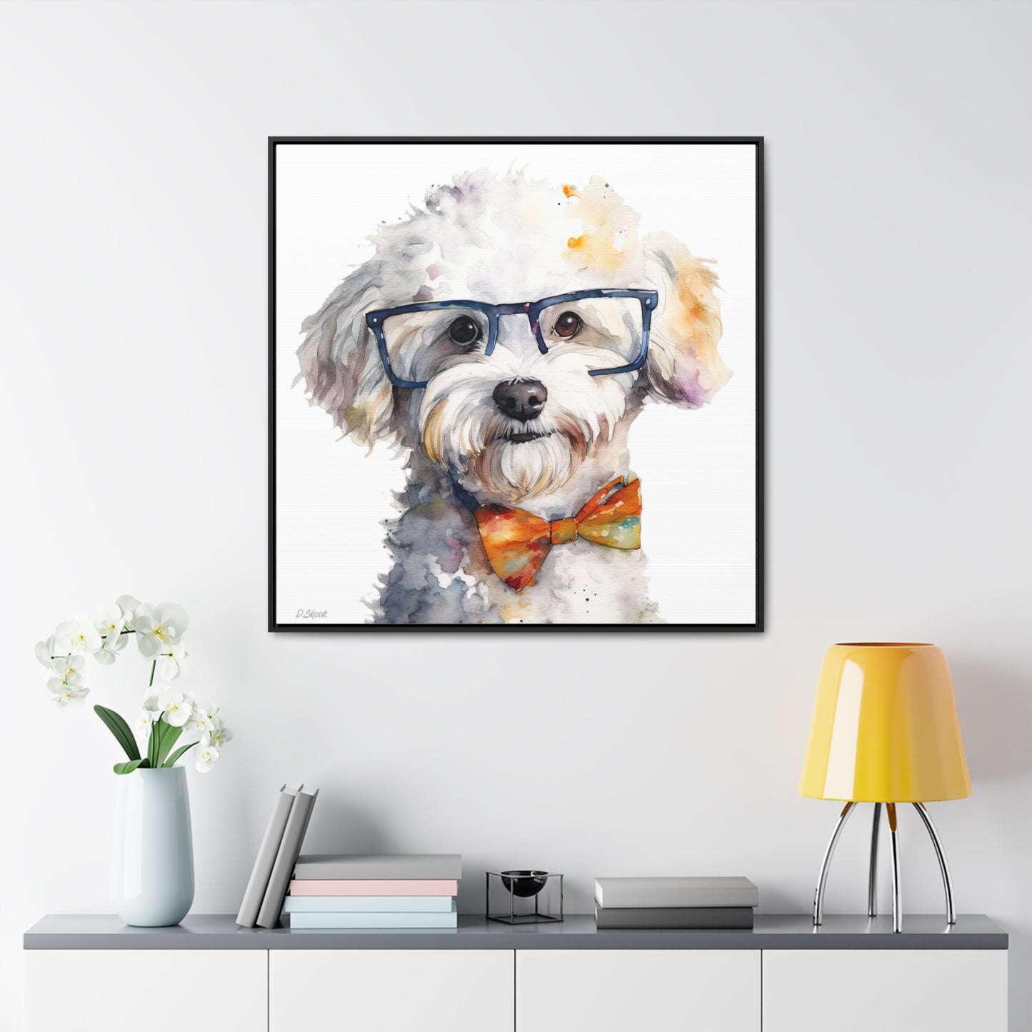Bichon Frise 4 Gallery Canvas Wraps, Square Frame