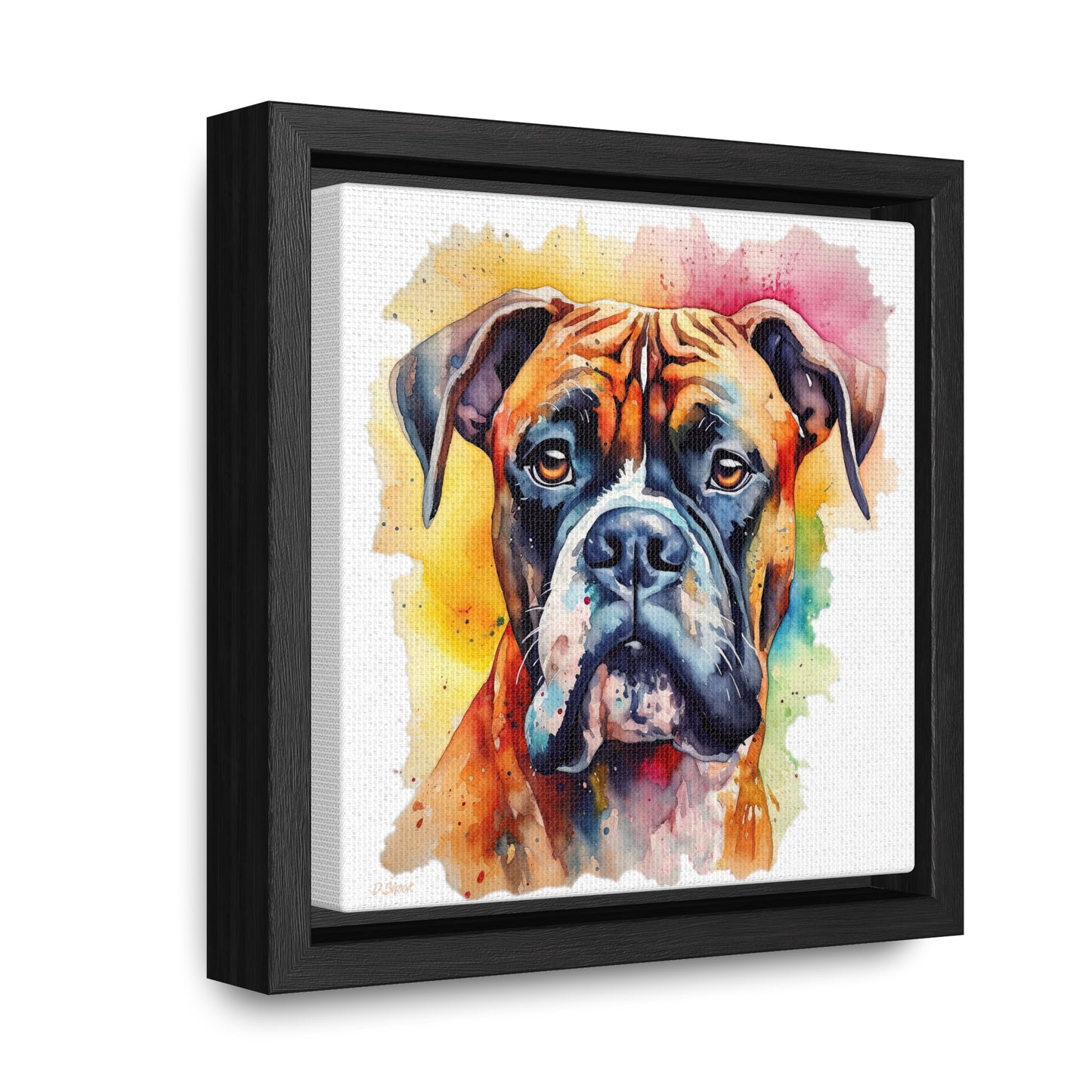 Boxer 1 Gallery Canvas Wraps, Square Frame