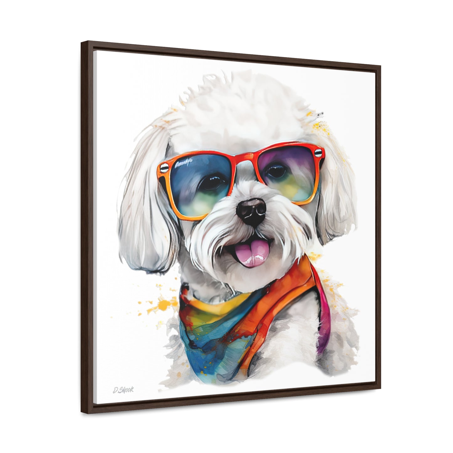 Bichon Frise 5 Gallery Canvas Wraps, Square Frame