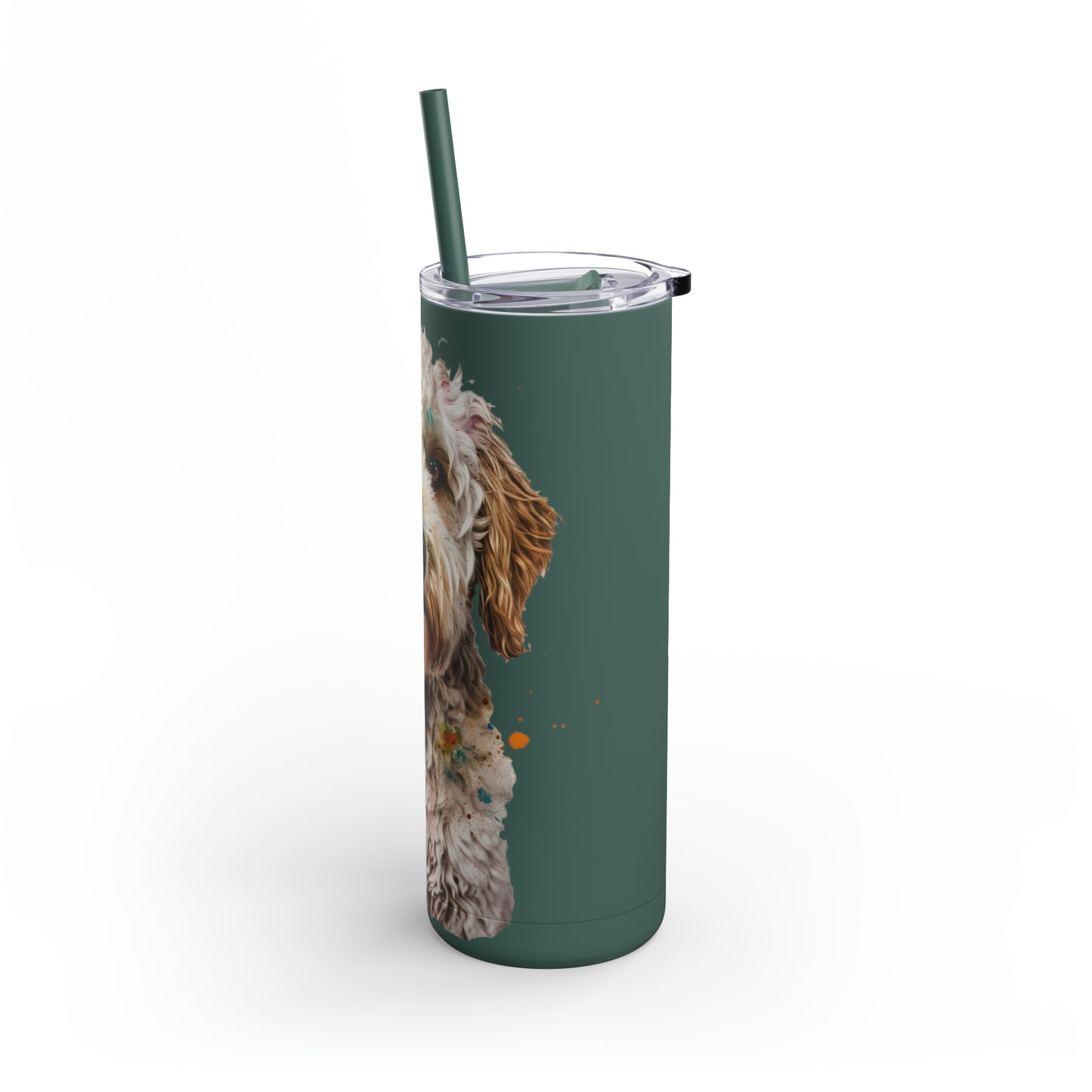 Mini Golden Doodle 2 Maars Maker Skinny Matte Tumbler, 20oz
