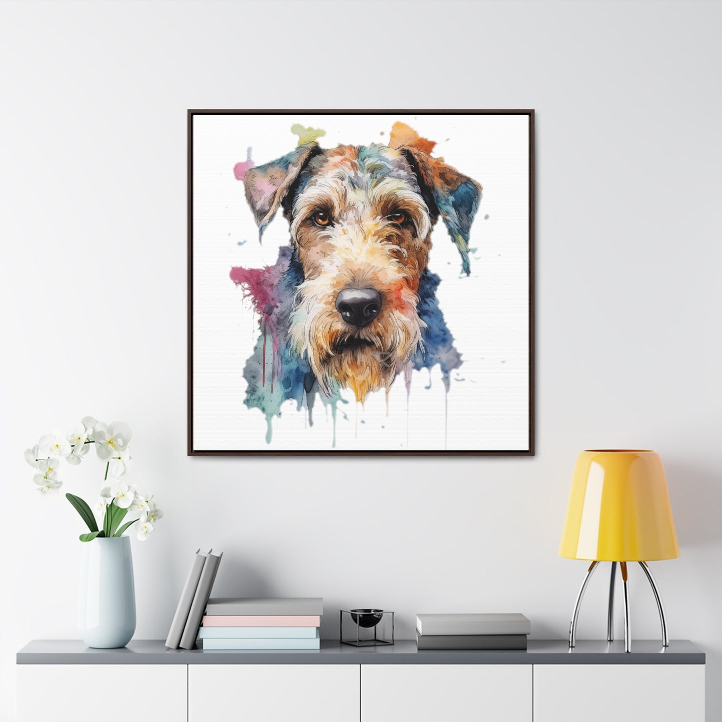 Airedale Terrier 2 Gallery Canvas Wraps, Square Frame
