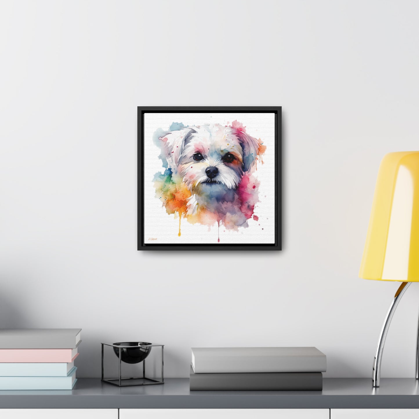 Maltese Dog 1 Gallery Canvas Wraps, Square Frame