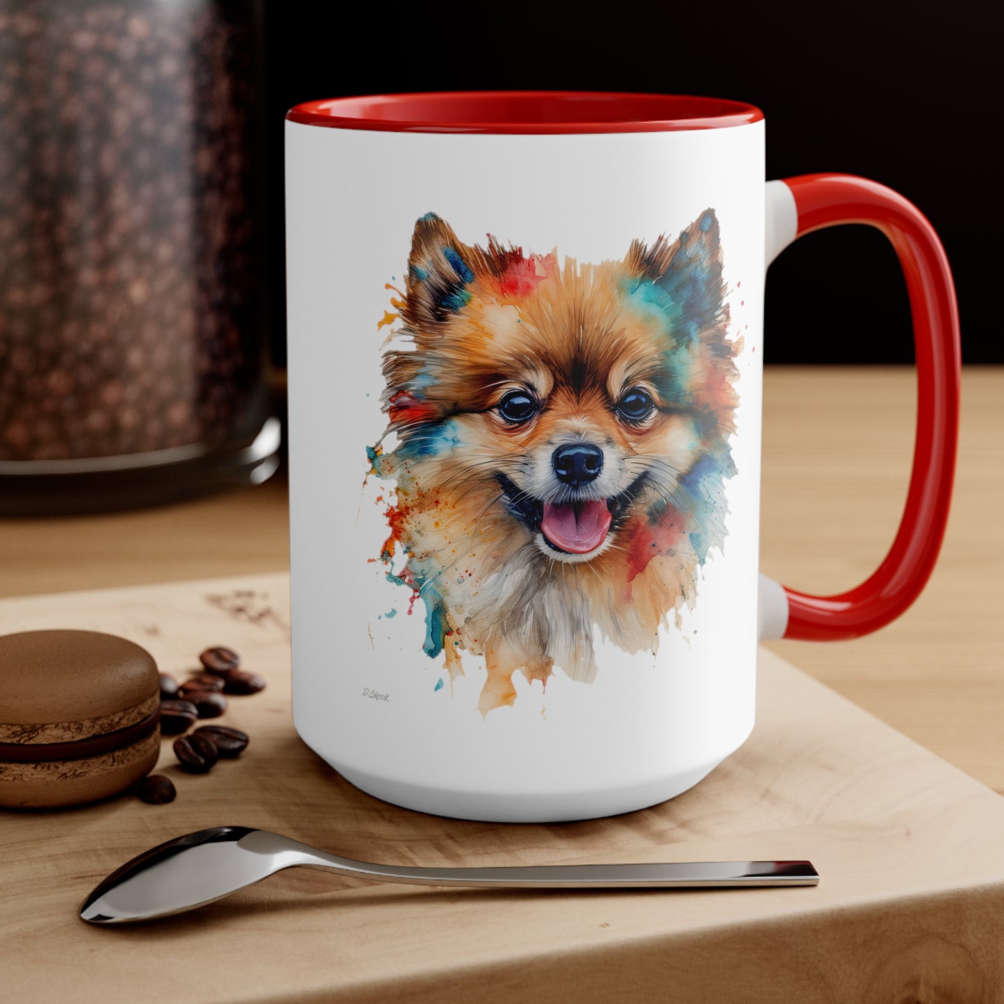 Pomeranian 3 Accent Mugs